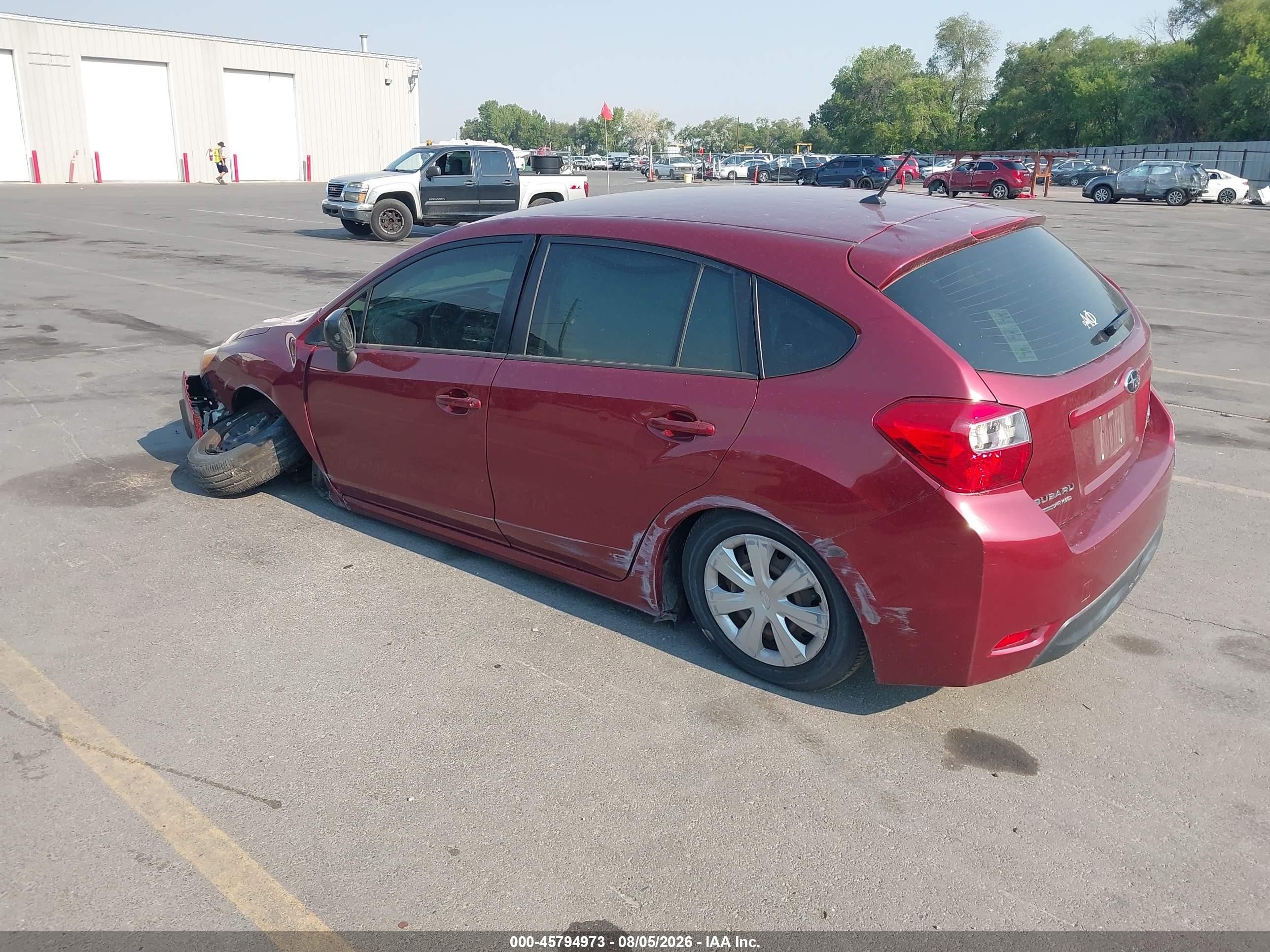 2013 Subaru Impreza 2.0i Red vin: JF1GPAA68D2878276