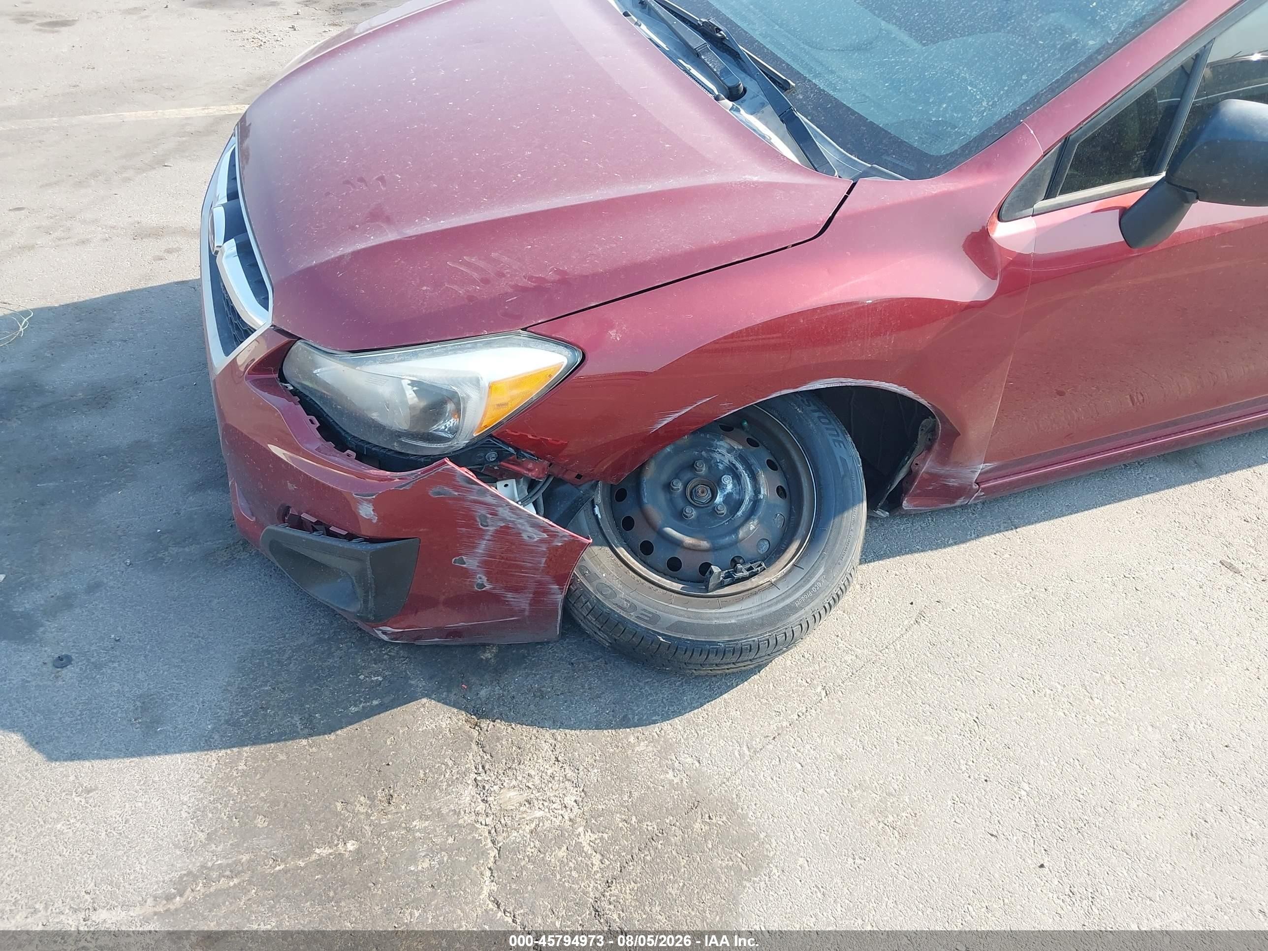 2013 Subaru Impreza 2.0i Red vin: JF1GPAA68D2878276