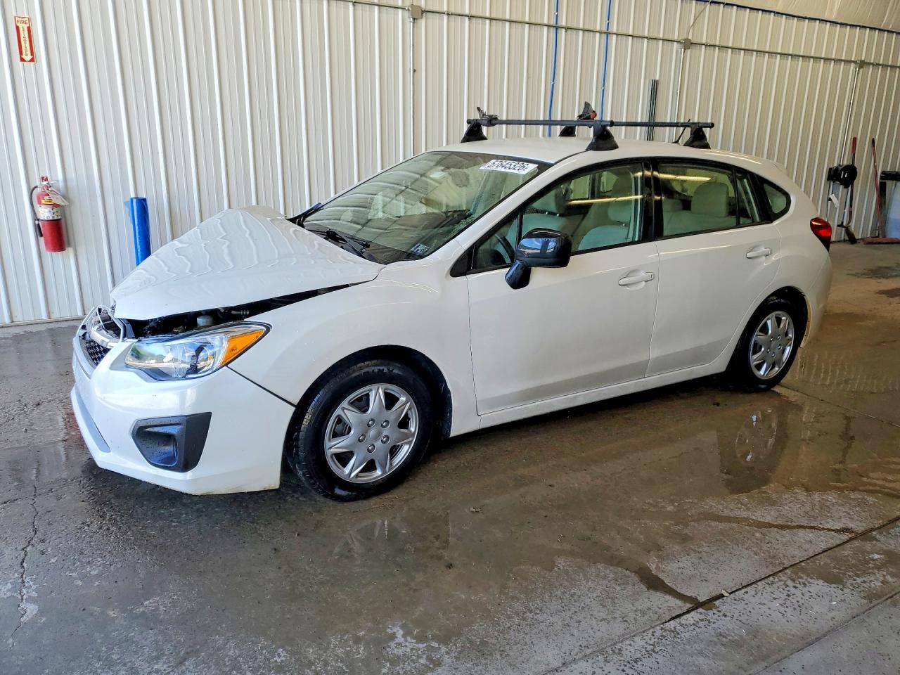 2013 Subaru Impreza White vin: JF1GPAA68DH866917