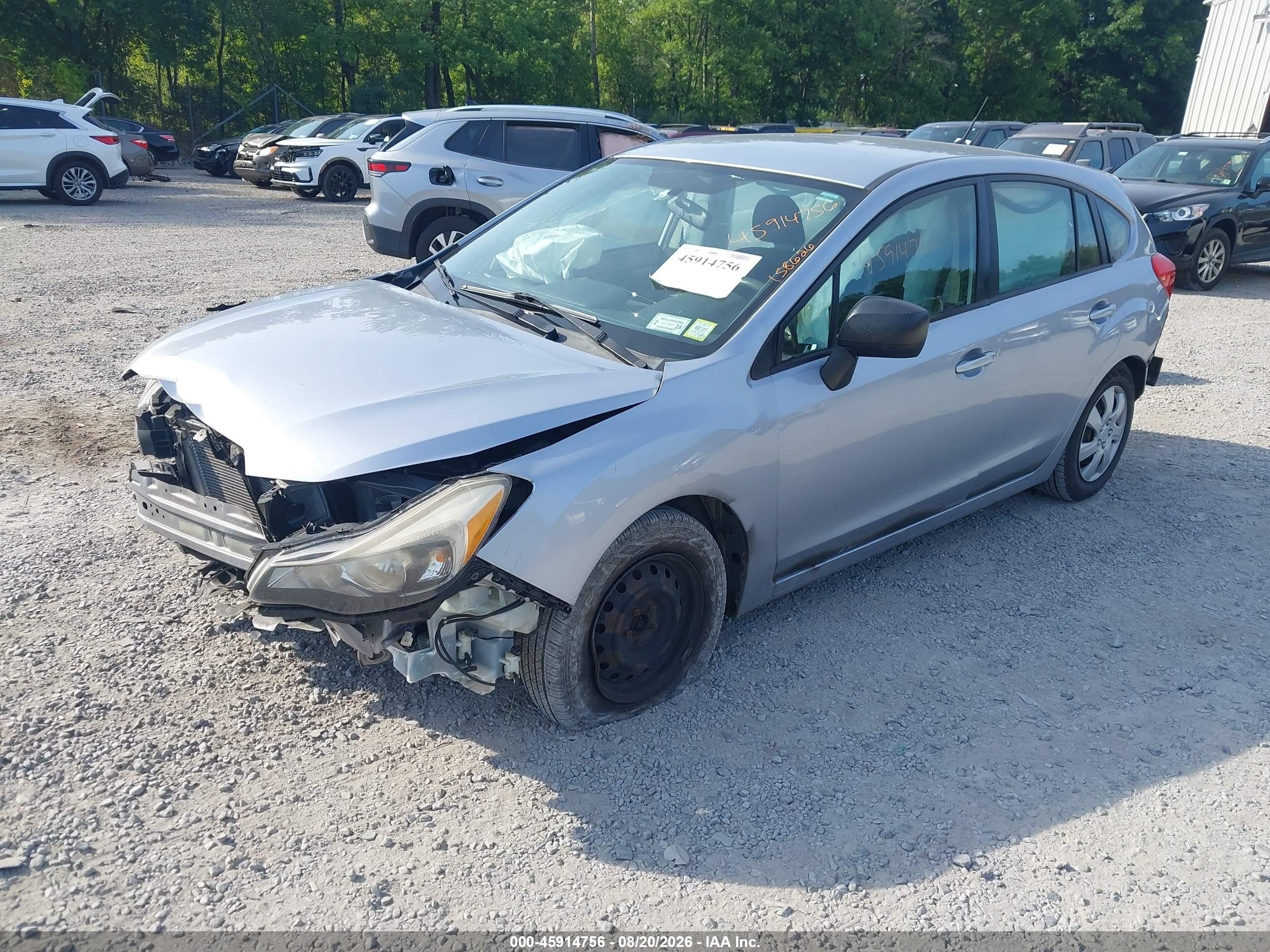 2014 Subaru Impreza 2.0i Silver vin: JF1GPAA68E8312388