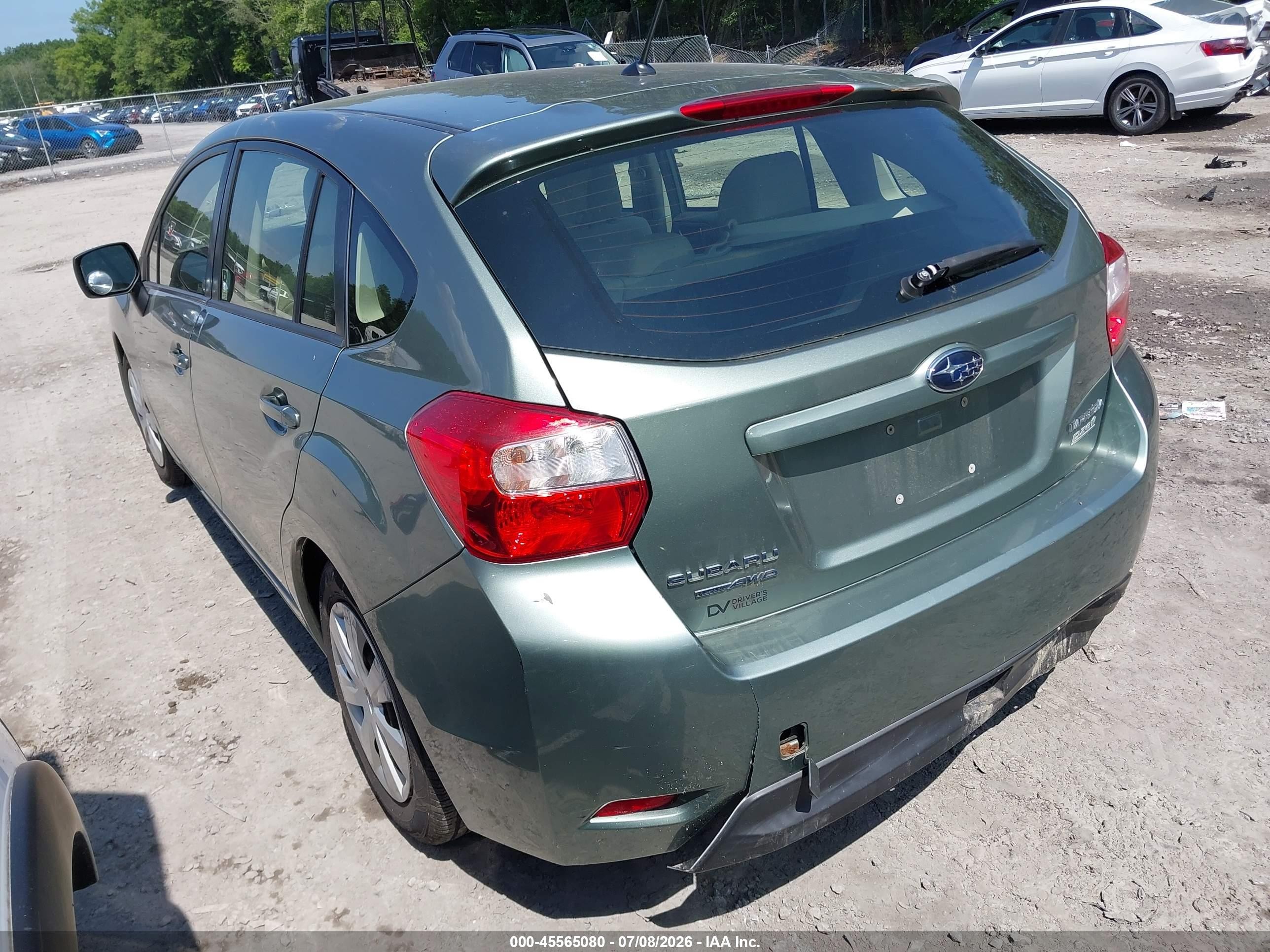 2014 Subaru Impreza 2.0i Green vin: JF1GPAA68E8314352