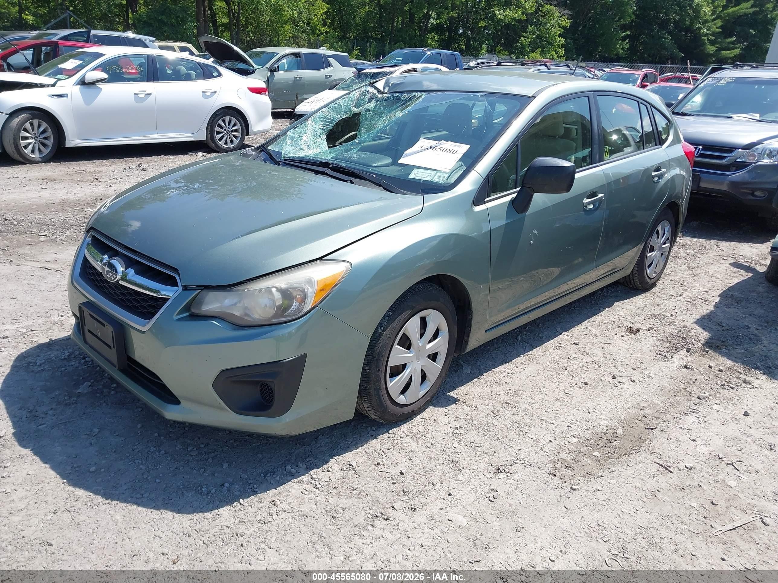 2014 Subaru Impreza 2.0i Green vin: JF1GPAA68E8314352