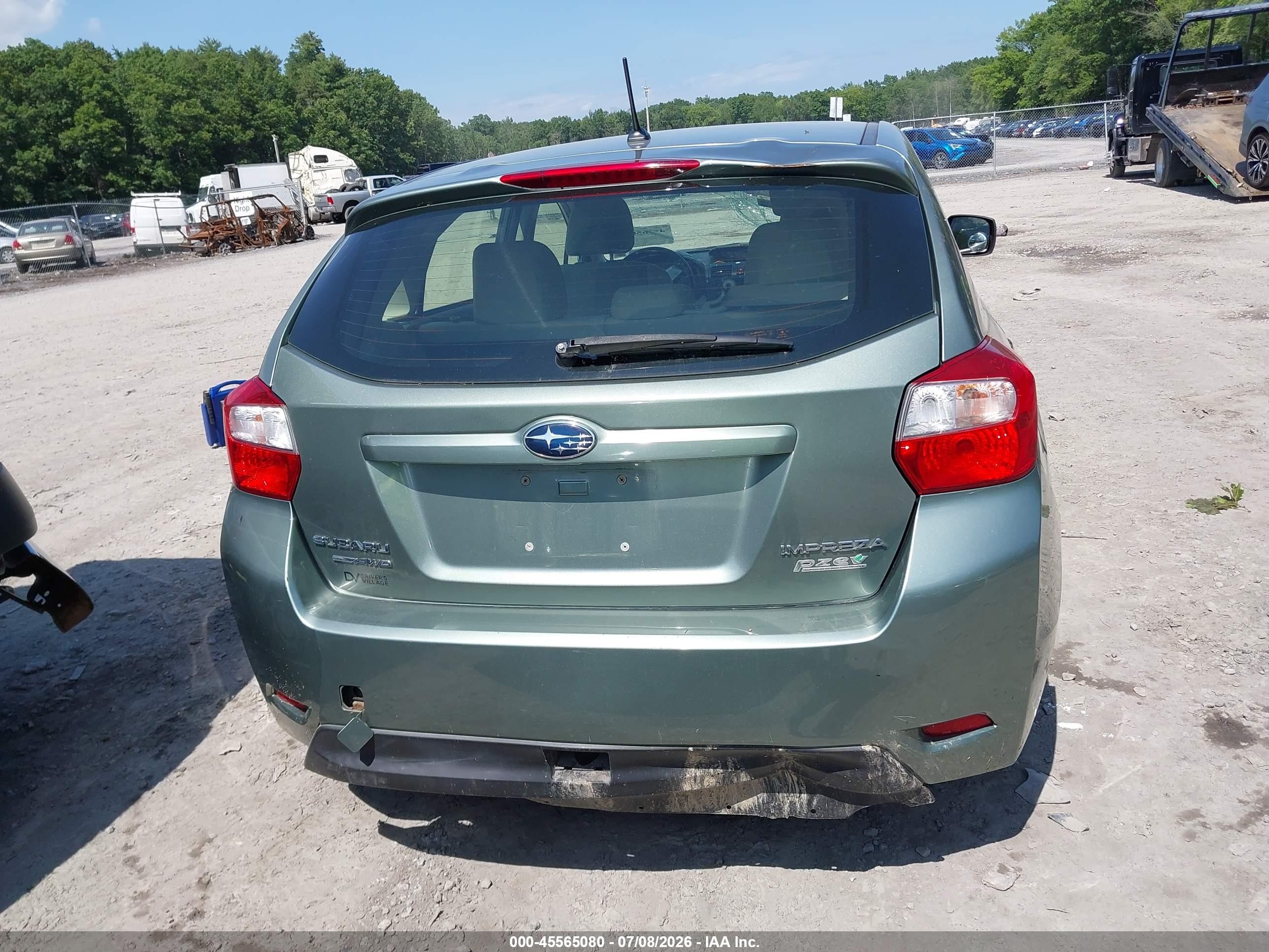 2014 Subaru Impreza 2.0i Green vin: JF1GPAA68E8314352
