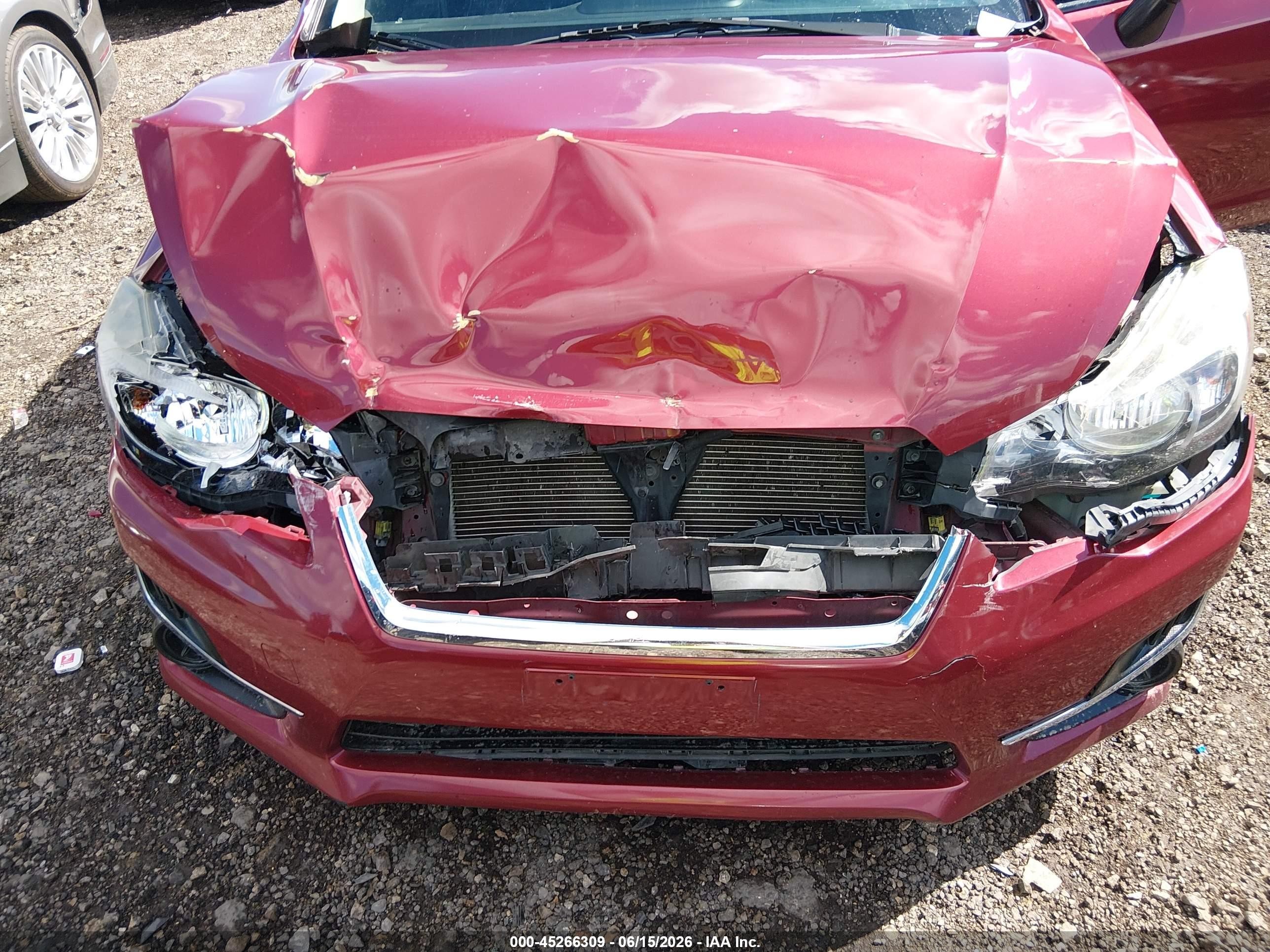 2015 Subaru Impreza 2.0i Red vin: JF1GPAA68F8322694