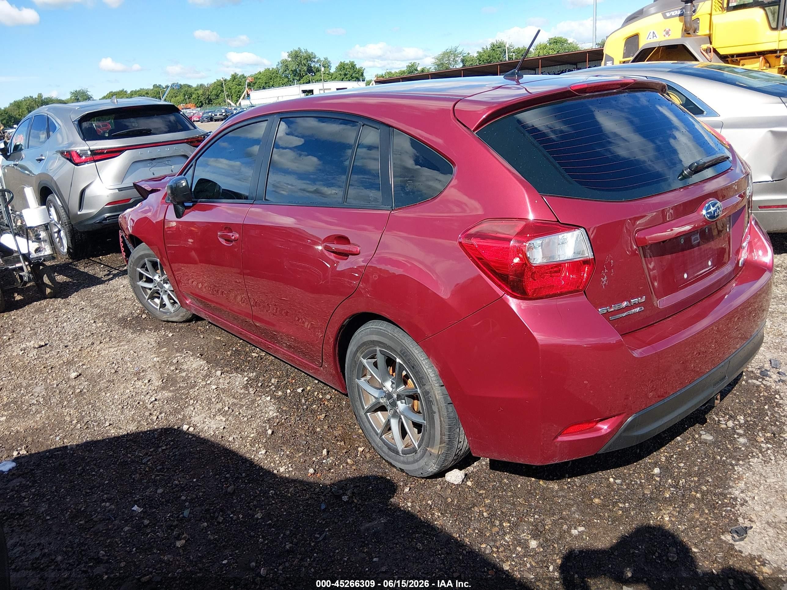 2015 Subaru Impreza 2.0i Red vin: JF1GPAA68F8322694