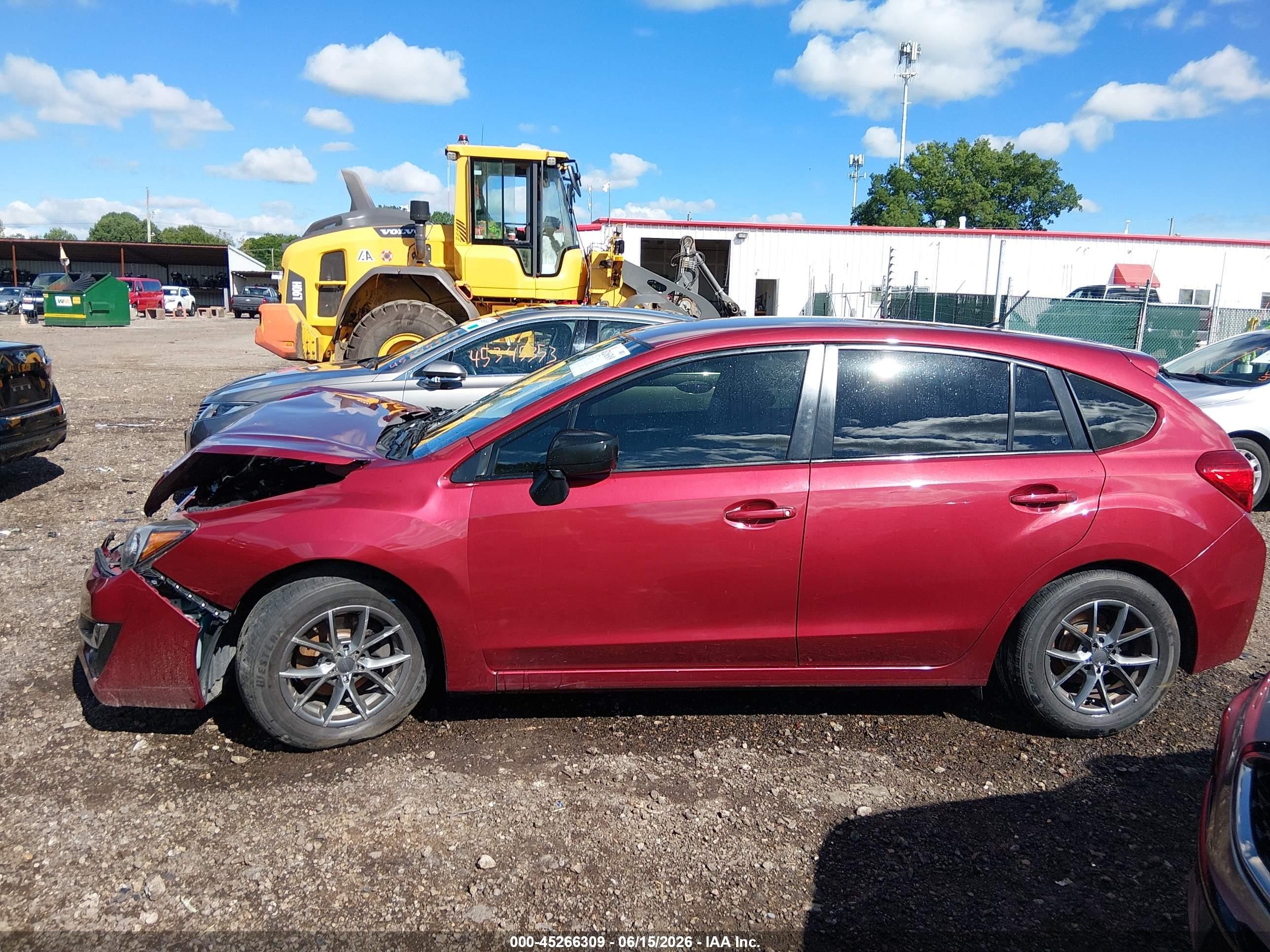 2015 Subaru Impreza 2.0i Red vin: JF1GPAA68F8322694