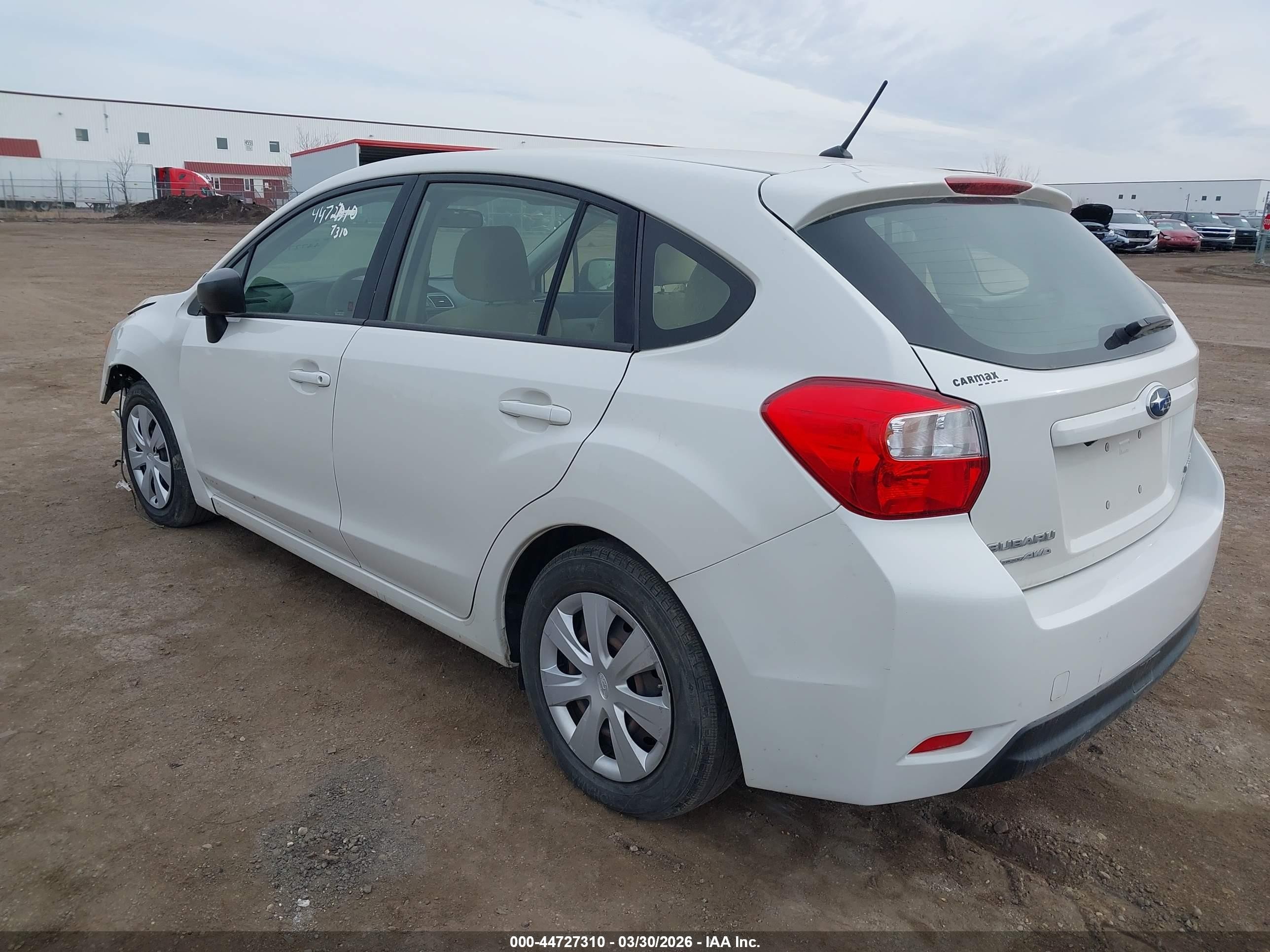 2016 Subaru Impreza 2.0i White vin: JF1GPAA68G8243107