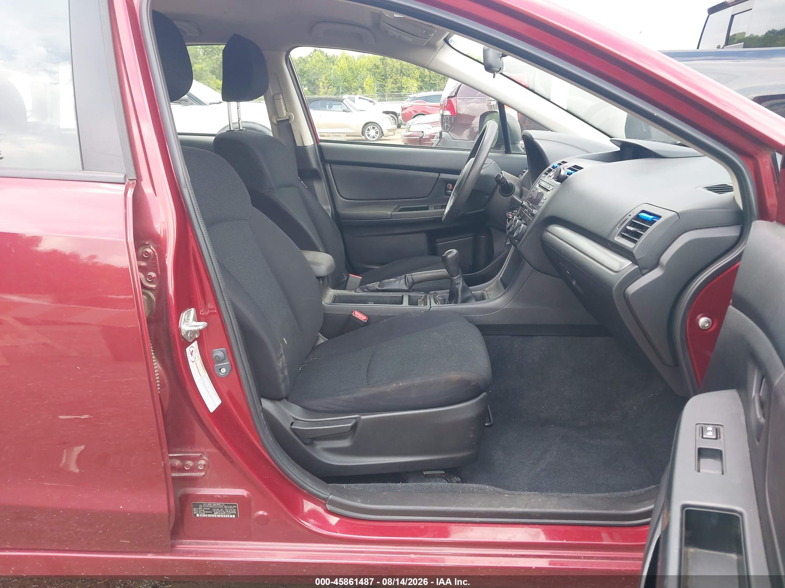 2012 Subaru Impreza 2.0i Red vin: JF1GPAA69CG200993