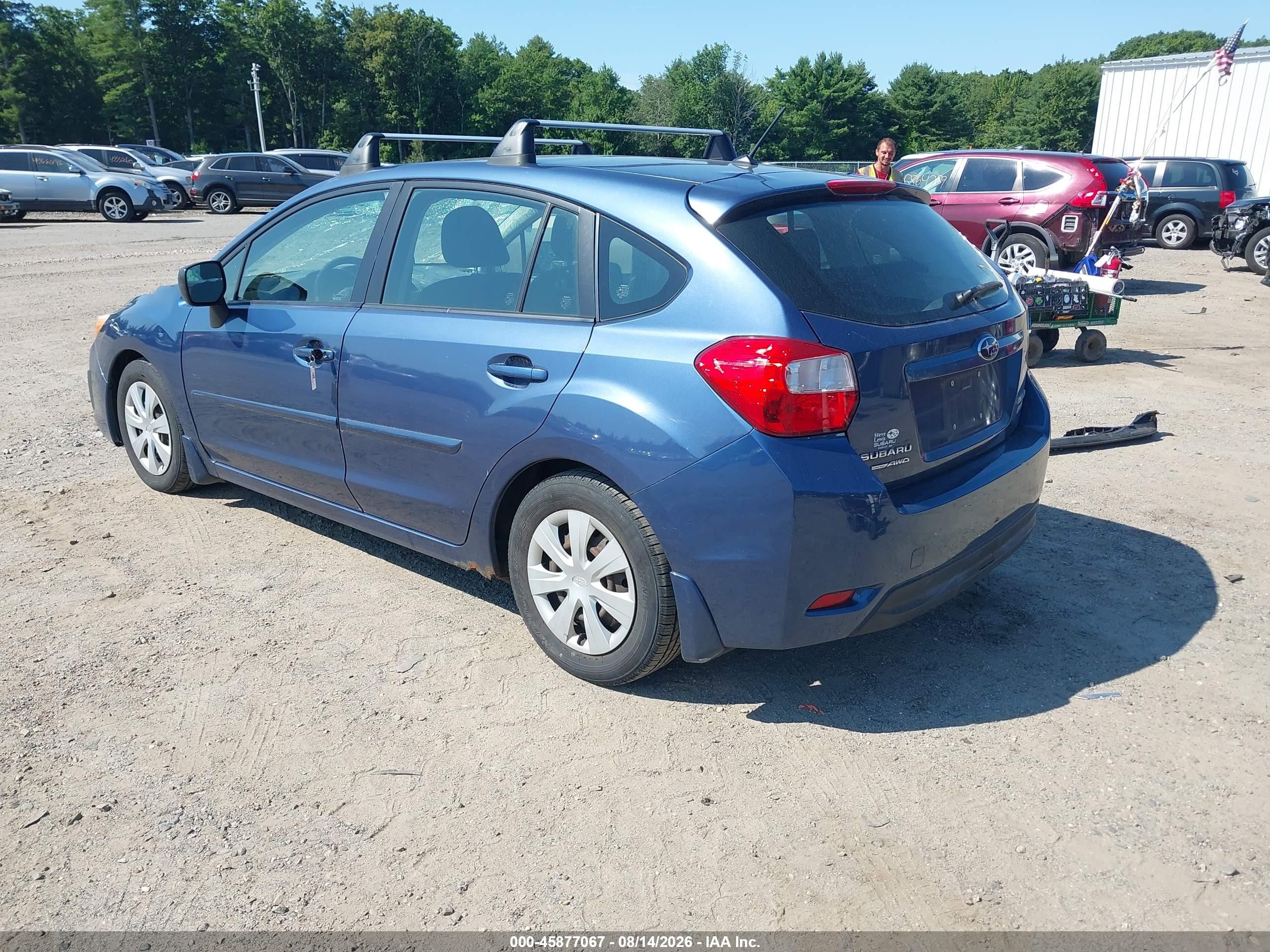 2012 Subaru Impreza 2.0i Blue vin: JF1GPAA69CH222910