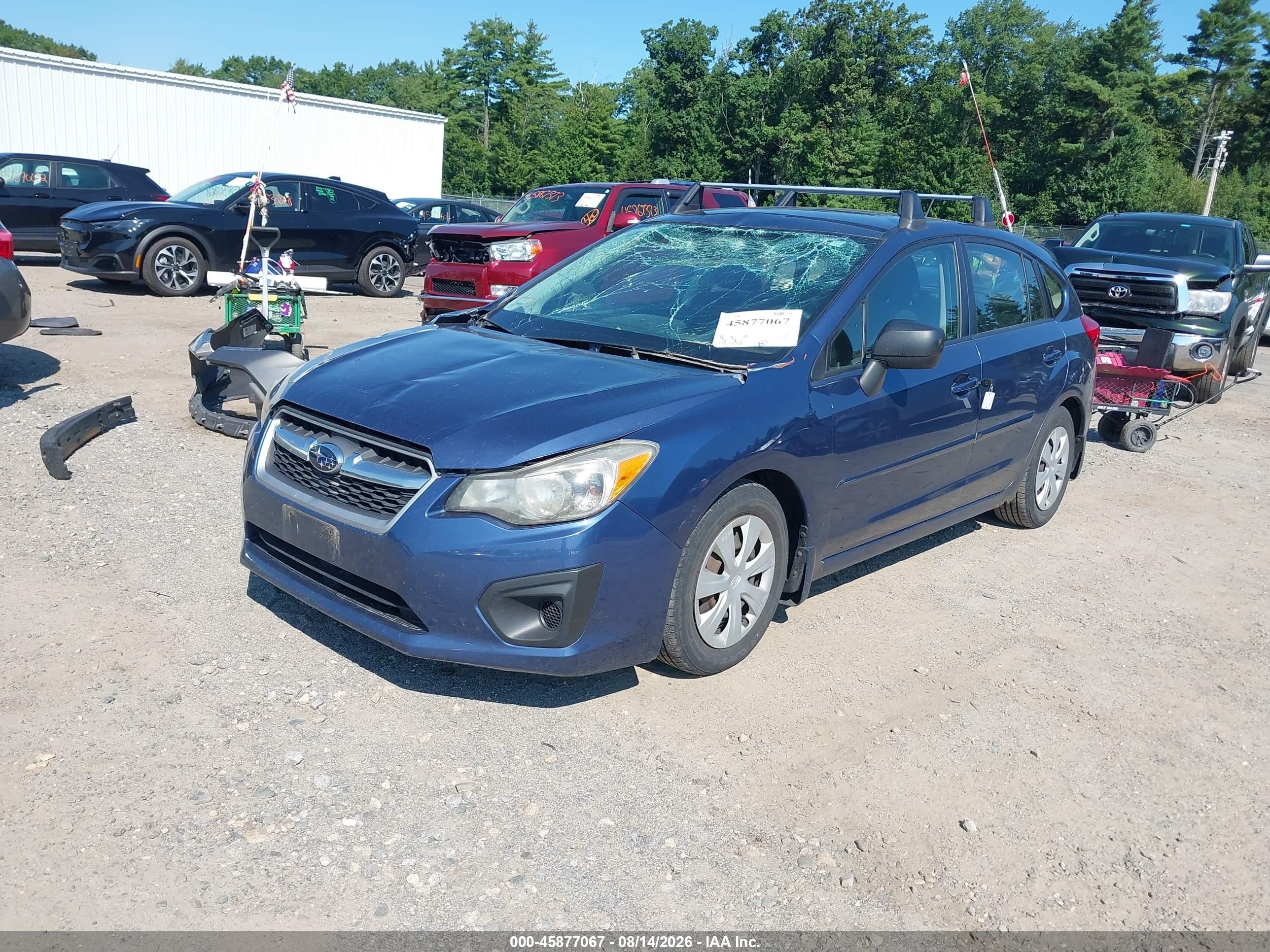2012 Subaru Impreza 2.0i Blue vin: JF1GPAA69CH222910