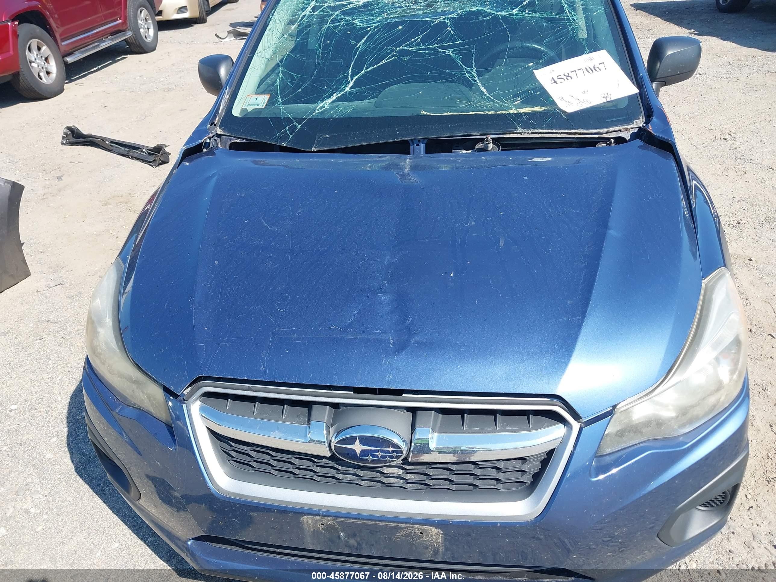 2012 Subaru Impreza 2.0i Blue vin: JF1GPAA69CH222910