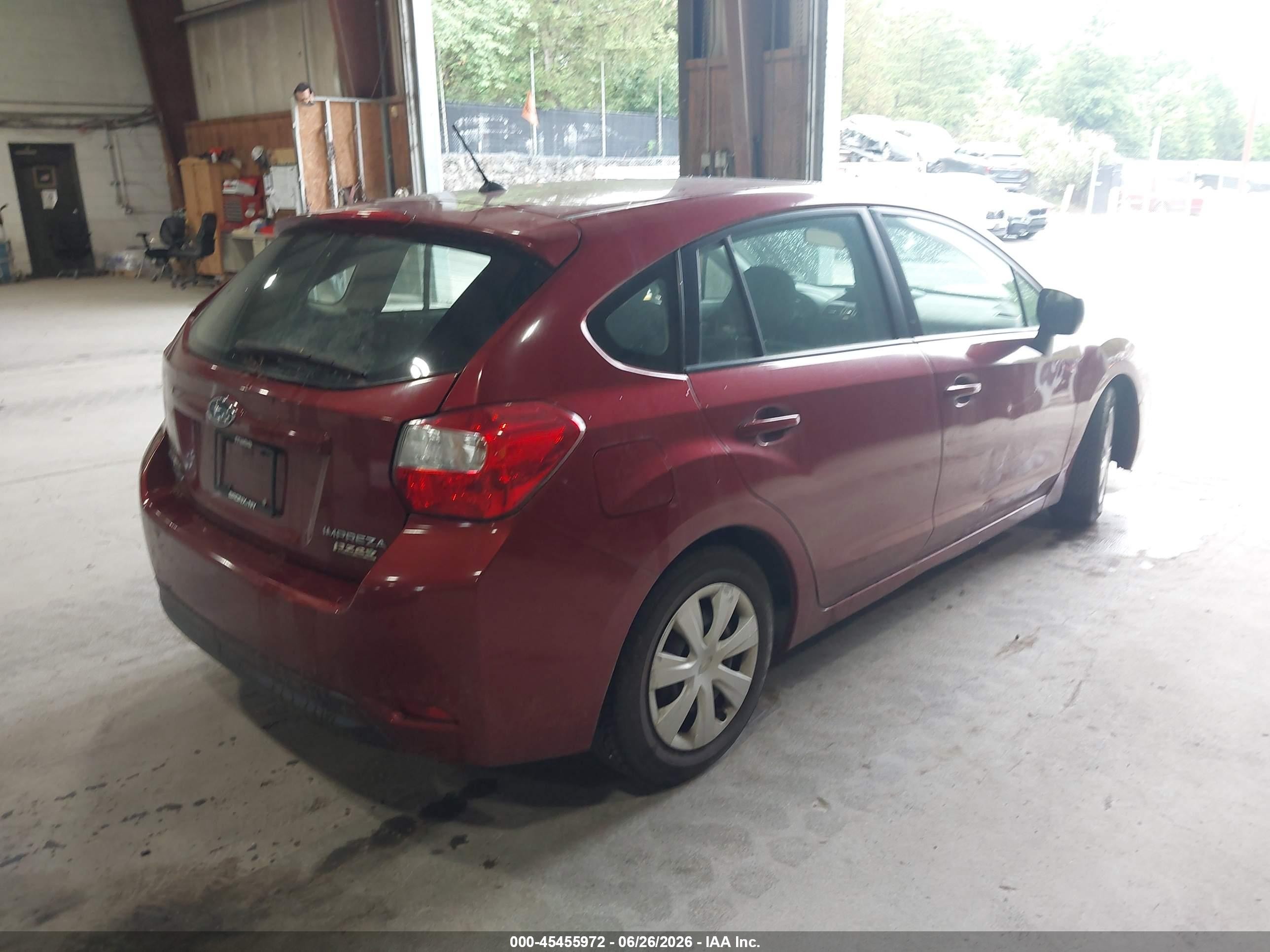2012 Subaru Impreza 2.0i Красный vin: JF1GPAA69CH223930
