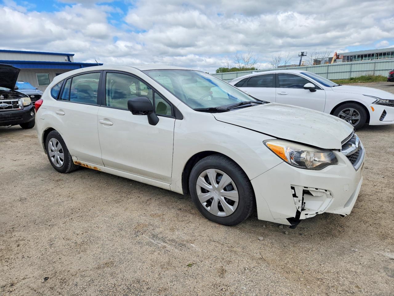 2014 Subaru Impreza White vin: JF1GPAA6XE8298140