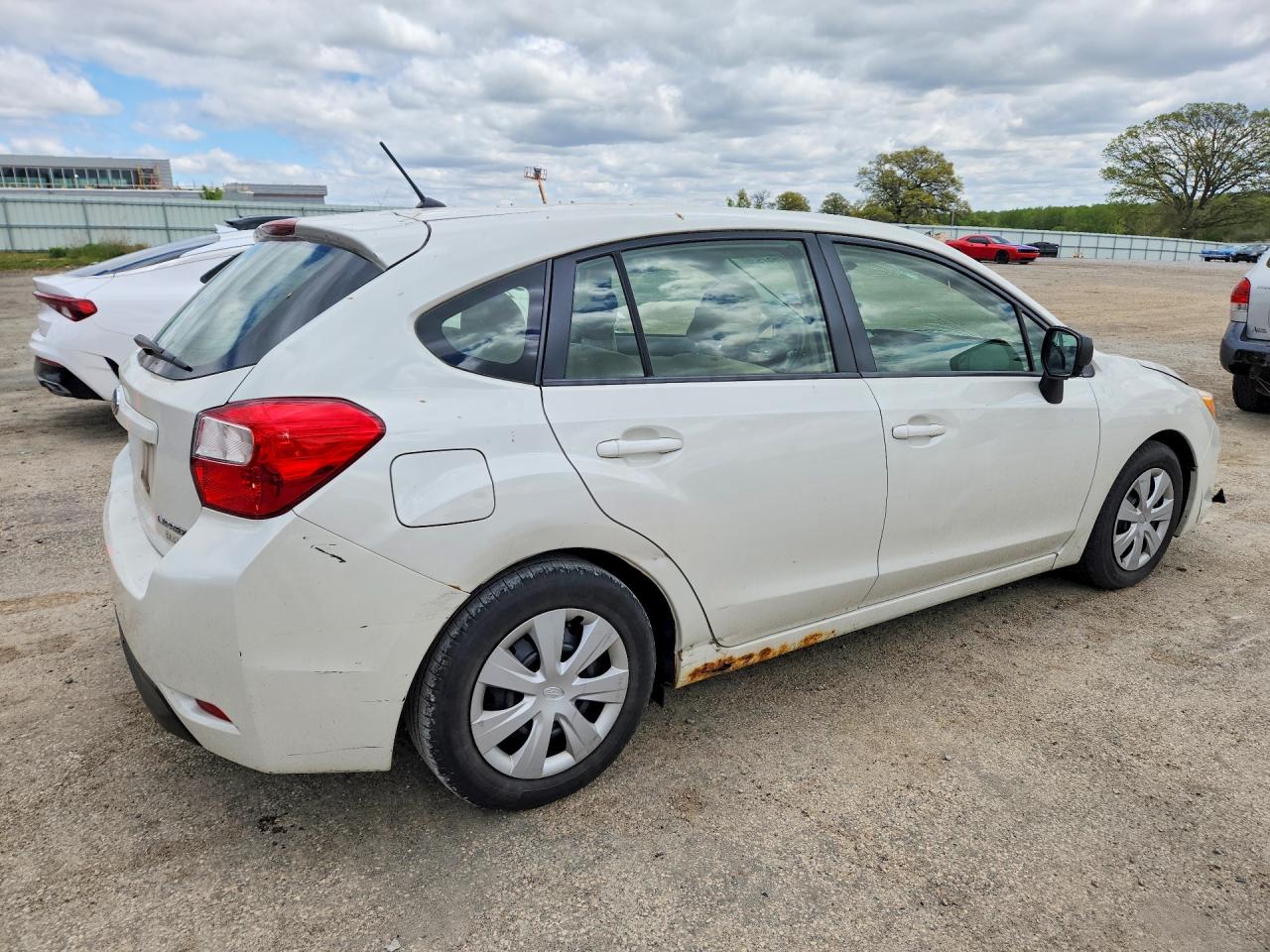 2014 Subaru Impreza White vin: JF1GPAA6XE8298140