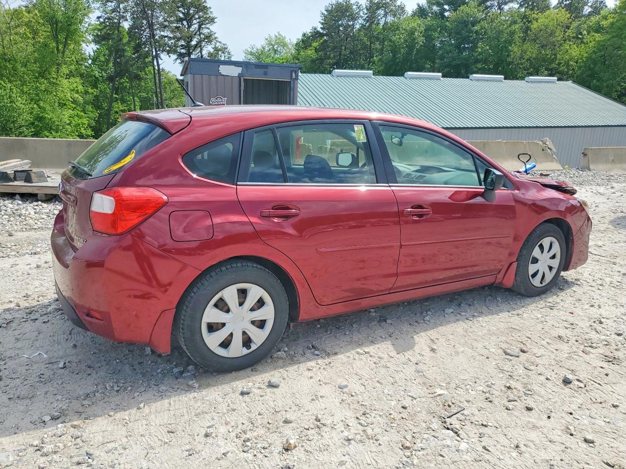 2015 Subaru Impreza Red vin: JF1GPAA6XF8251322