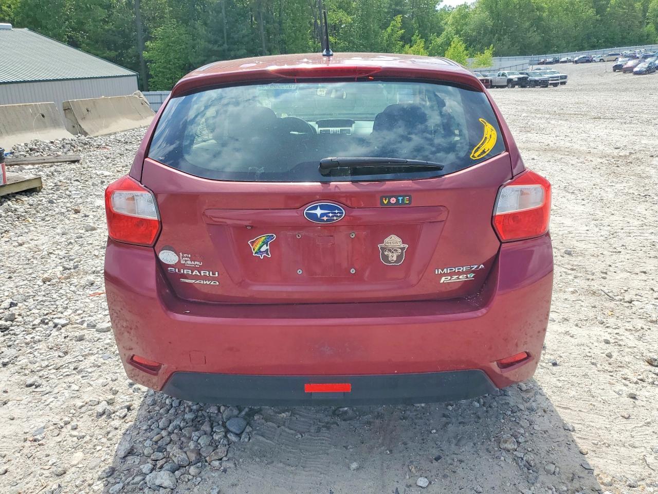 2015 Subaru Impreza Red vin: JF1GPAA6XF8251322