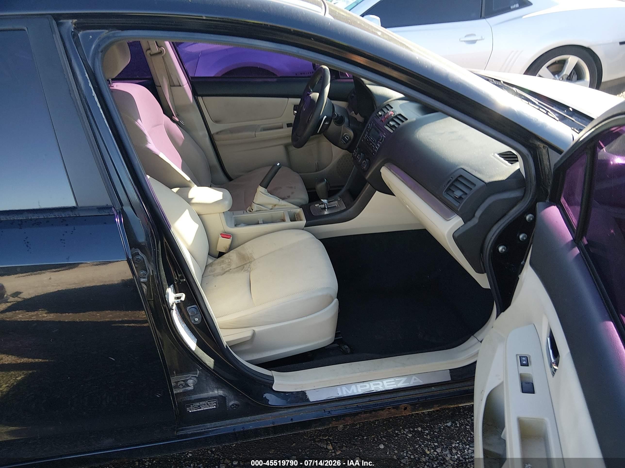 2012 Subaru Impreza 2.0i Premium Black vin: JF1GPAB61CH241241