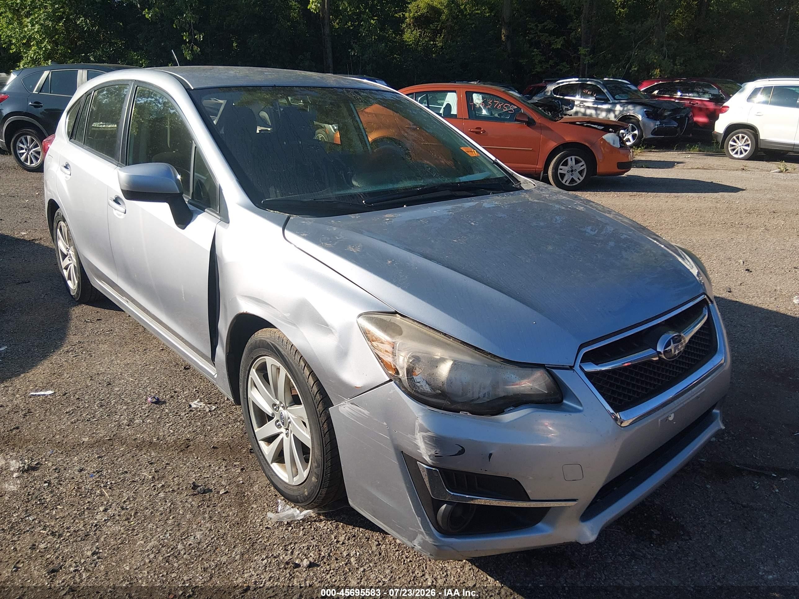 2016 Subaru Impreza 2.0i Premium Silver vin: JF1GPAB62G8272018