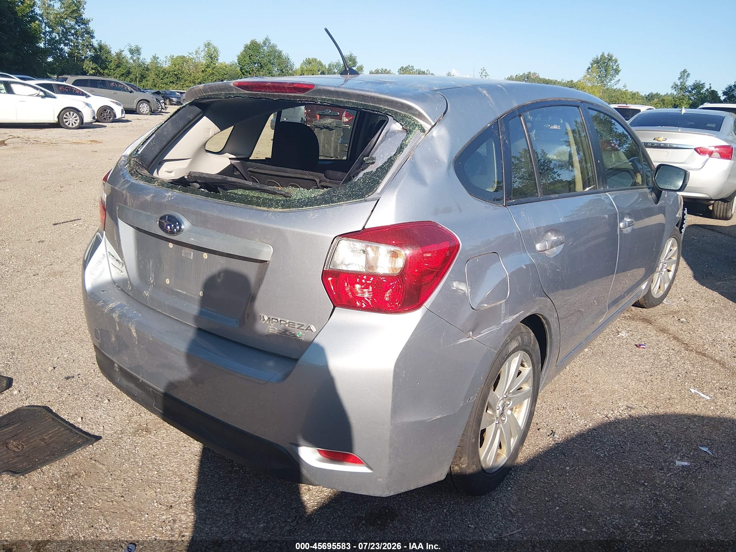 2016 Subaru Impreza 2.0i Premium Silver vin: JF1GPAB62G8272018