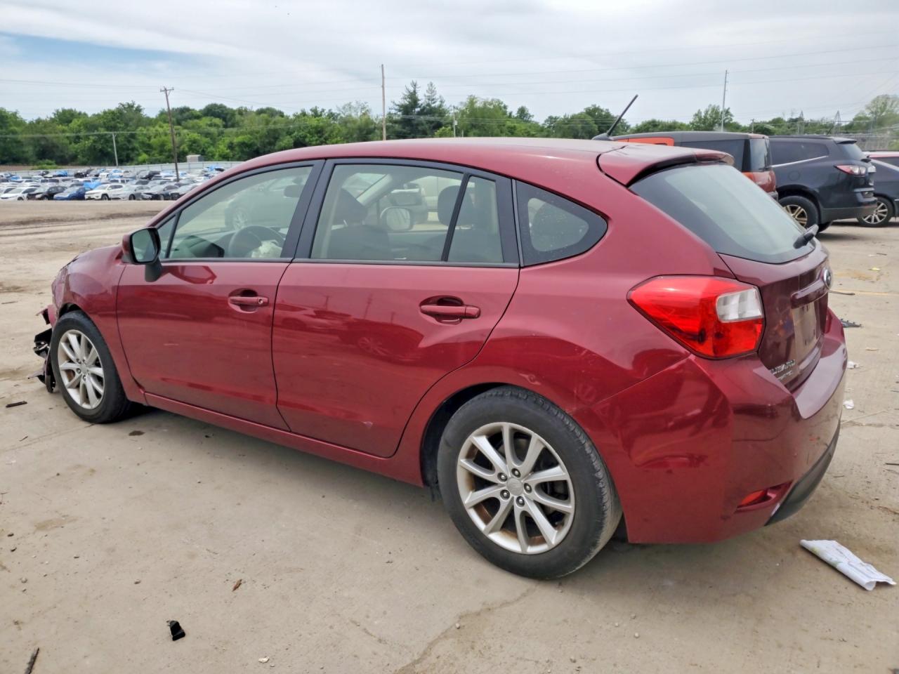 2012 Subaru Impreza Premium Burgundy vin: JF1GPAB67CH245178