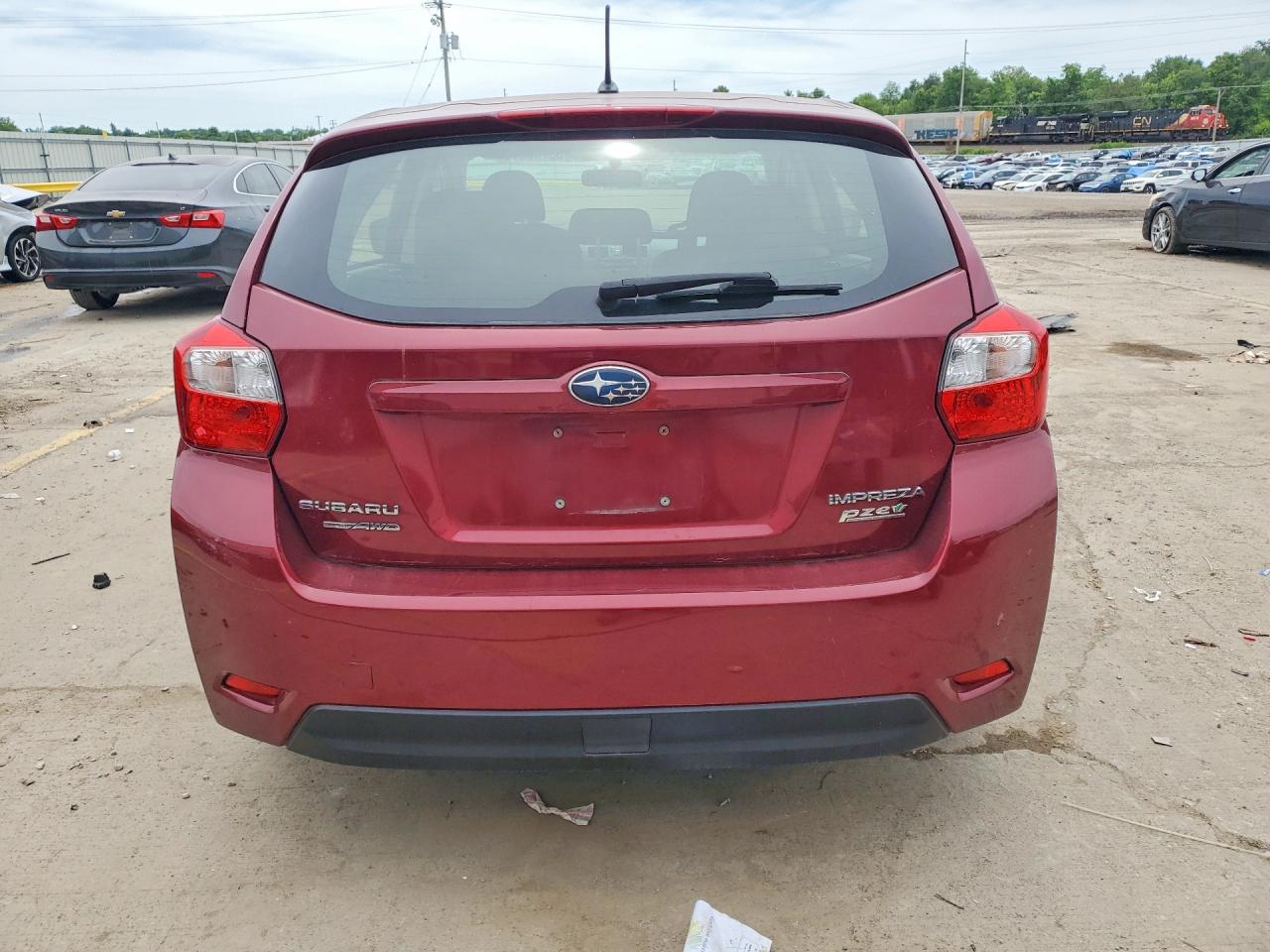 2012 Subaru Impreza Premium Burgundy vin: JF1GPAB67CH245178