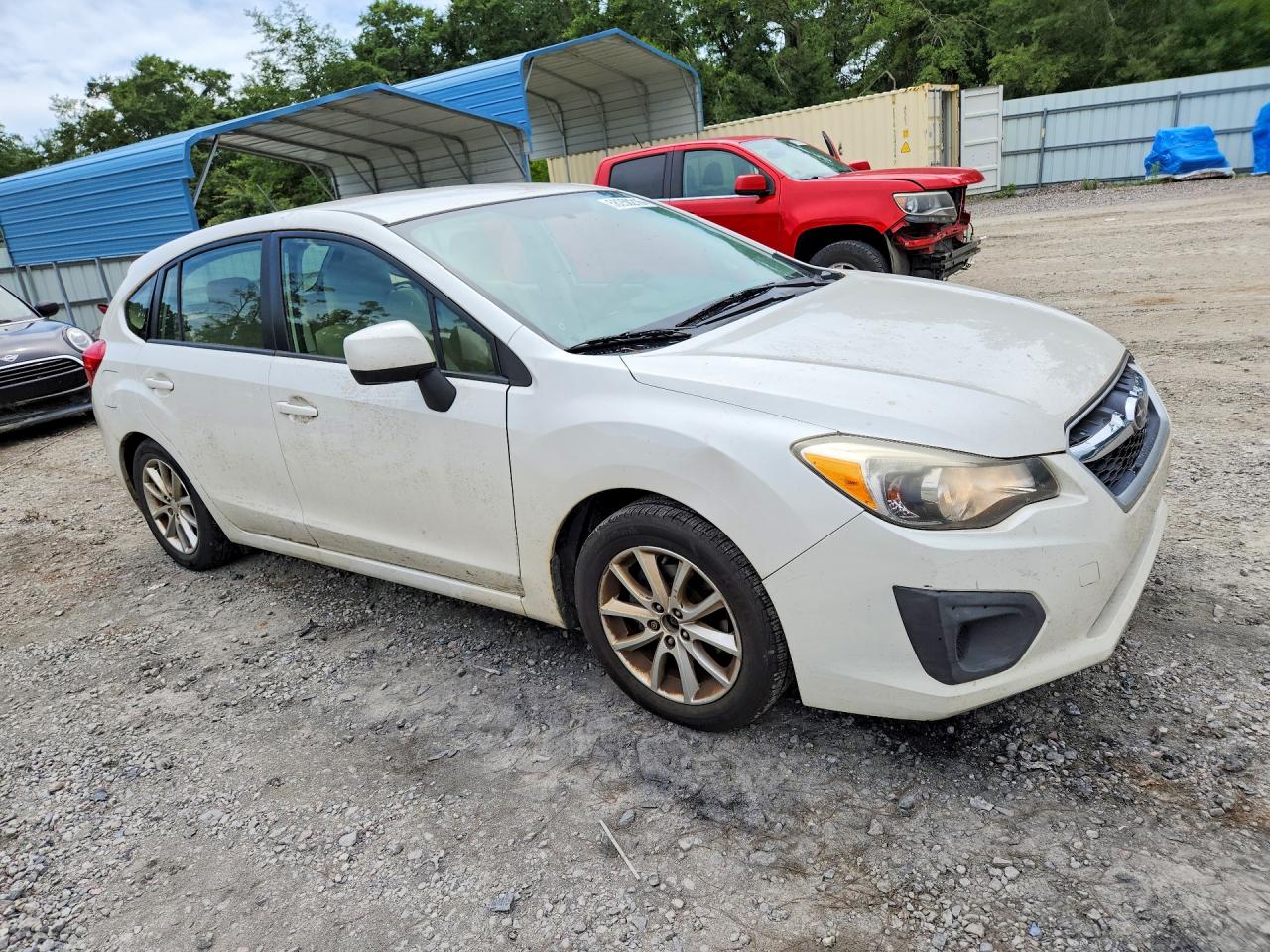 2012 Subaru Impreza Premium White vin: JF1GPAB6XCH243926