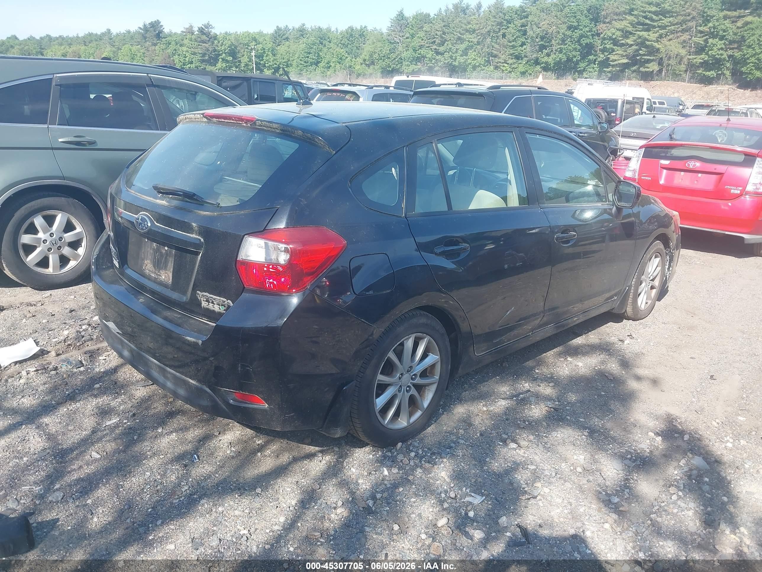 2012 Subaru Impreza 2.0i Premium Black vin: JF1GPAC60CG205495
