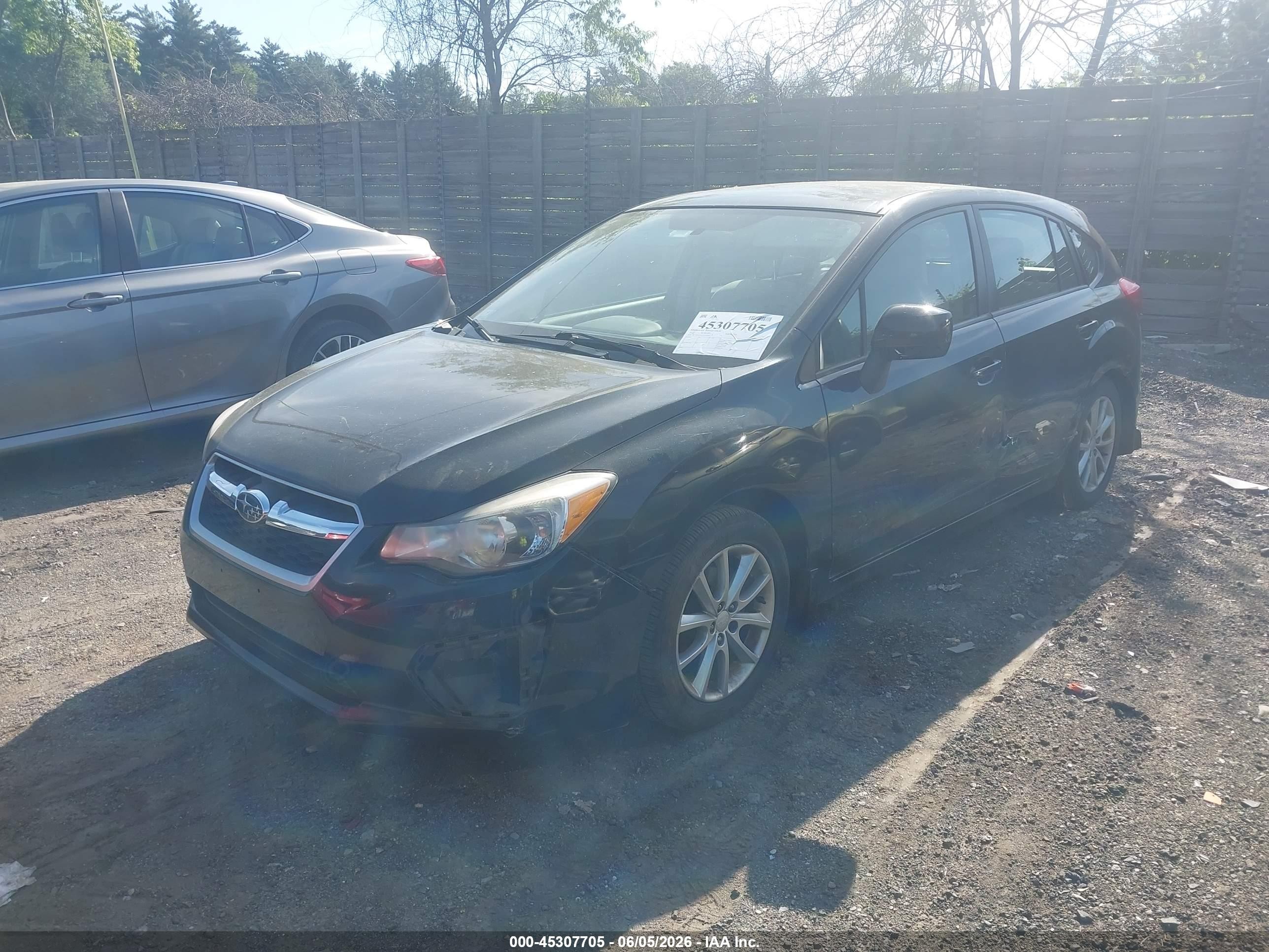 2012 Subaru Impreza 2.0i Premium Black vin: JF1GPAC60CG205495