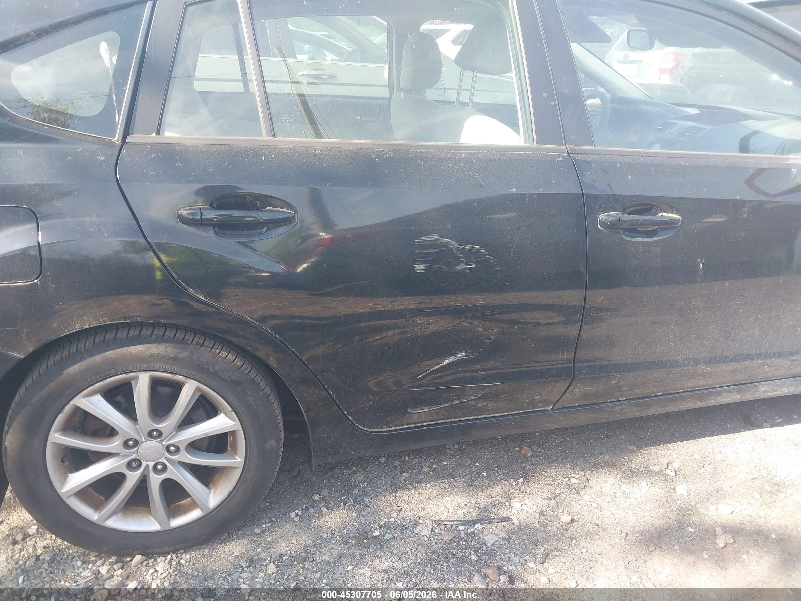 2012 Subaru Impreza 2.0i Premium Black vin: JF1GPAC60CG205495