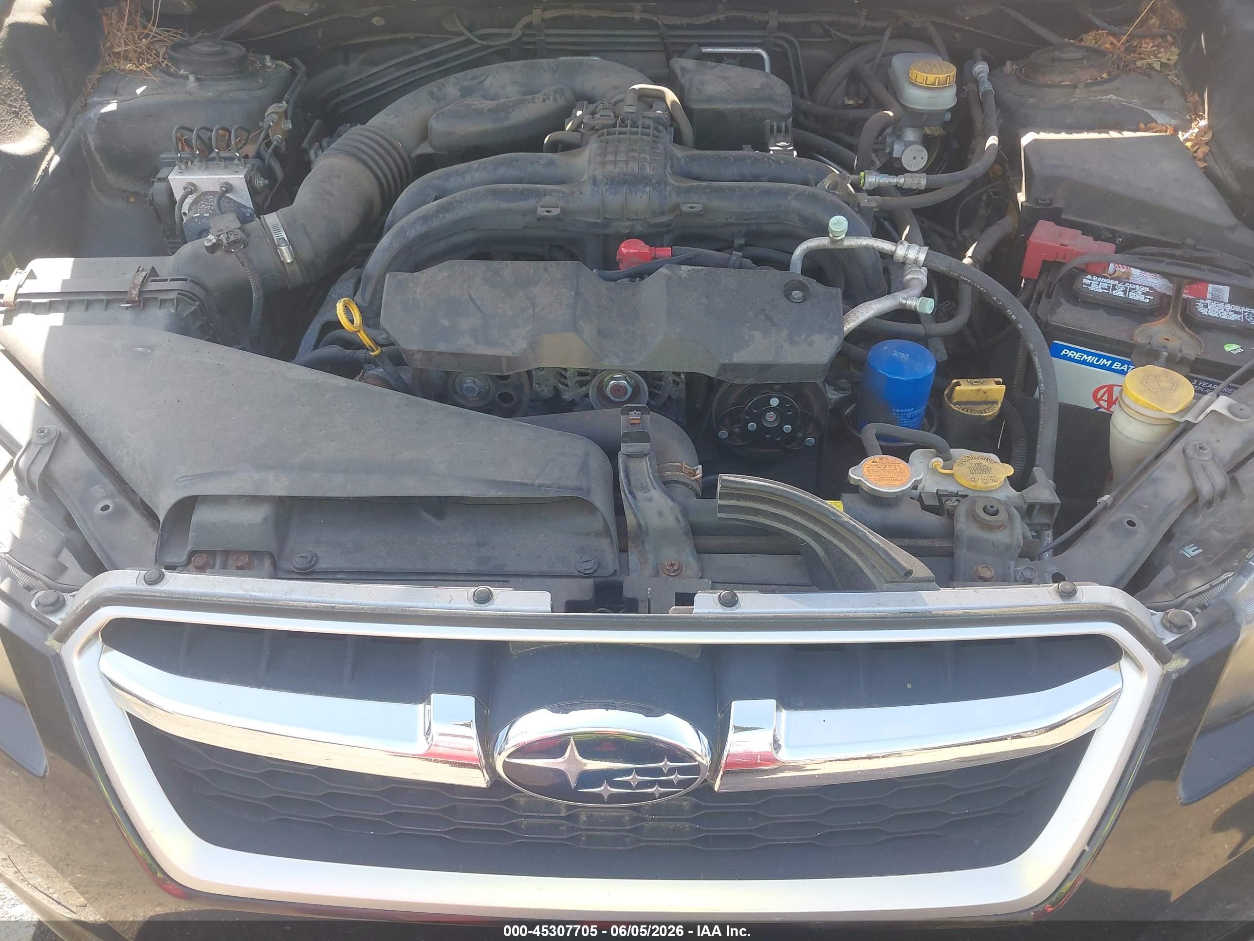 2012 Subaru Impreza 2.0i Premium Black vin: JF1GPAC60CG205495