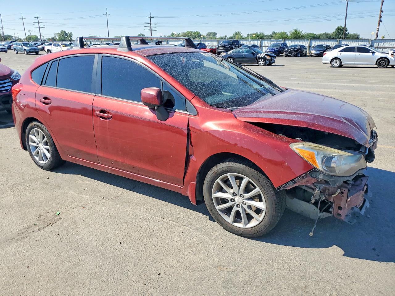 2012 Subaru Impreza Burgundy vin: JF1GPAC60CG210373