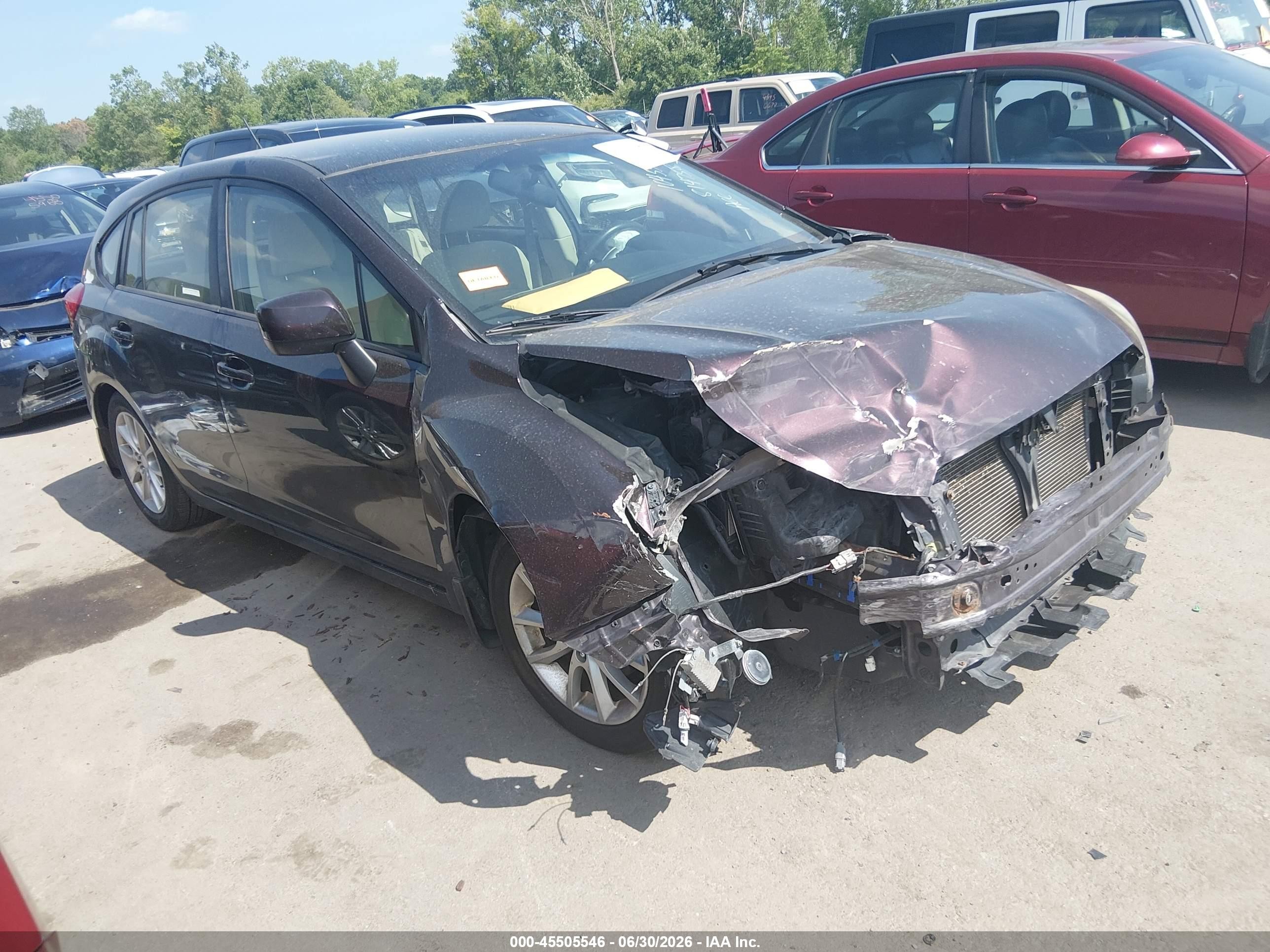 2013 Subaru Impreza 2.0i Premium Purple vin: JF1GPAC60DH814758