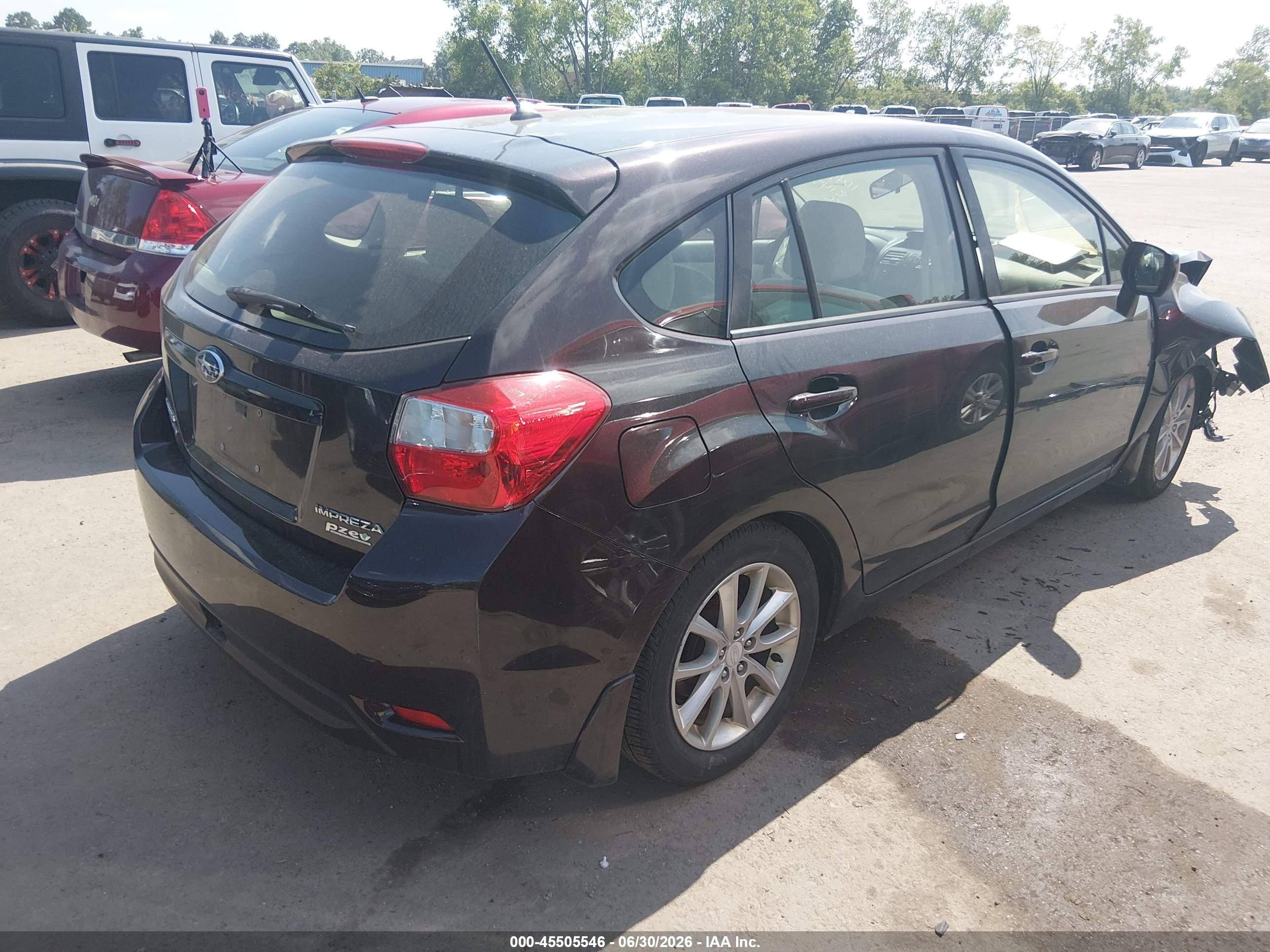 2013 Subaru Impreza 2.0i Premium Purple vin: JF1GPAC60DH814758