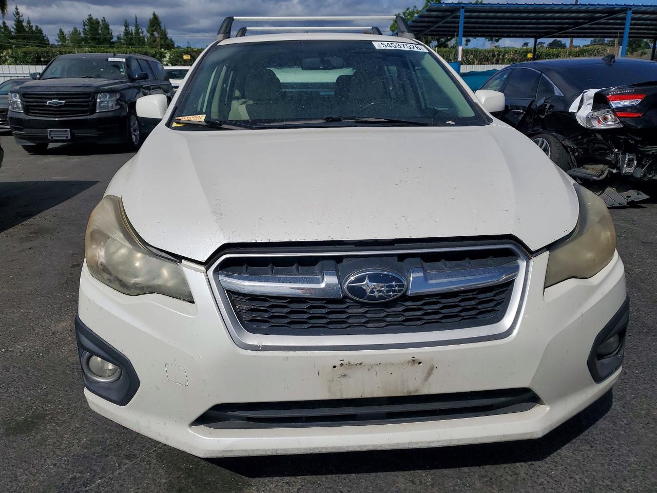 2013 Subaru Impreza Premium White vin: JF1GPAC60DH832953