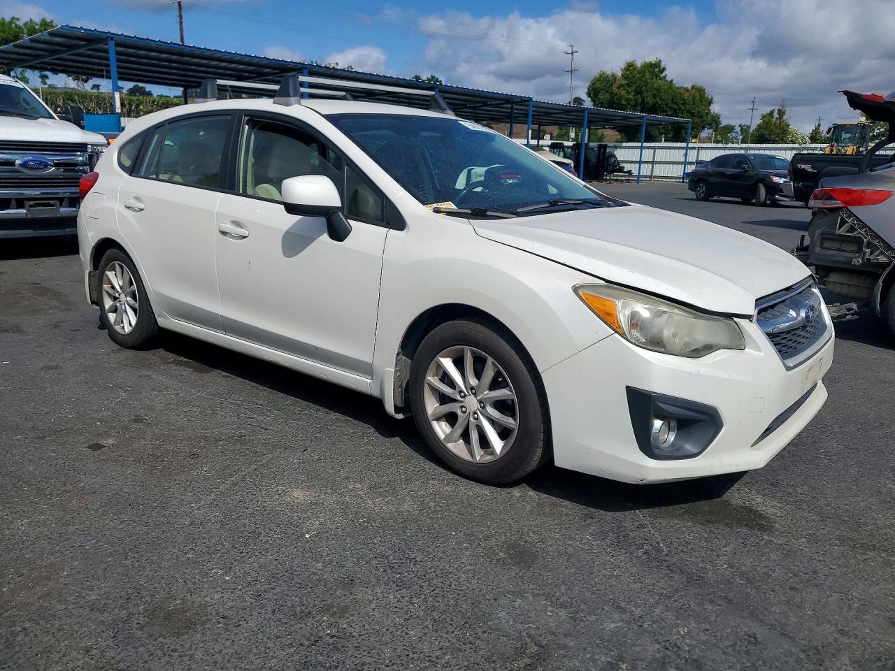 2013 Subaru Impreza Premium White vin: JF1GPAC60DH832953