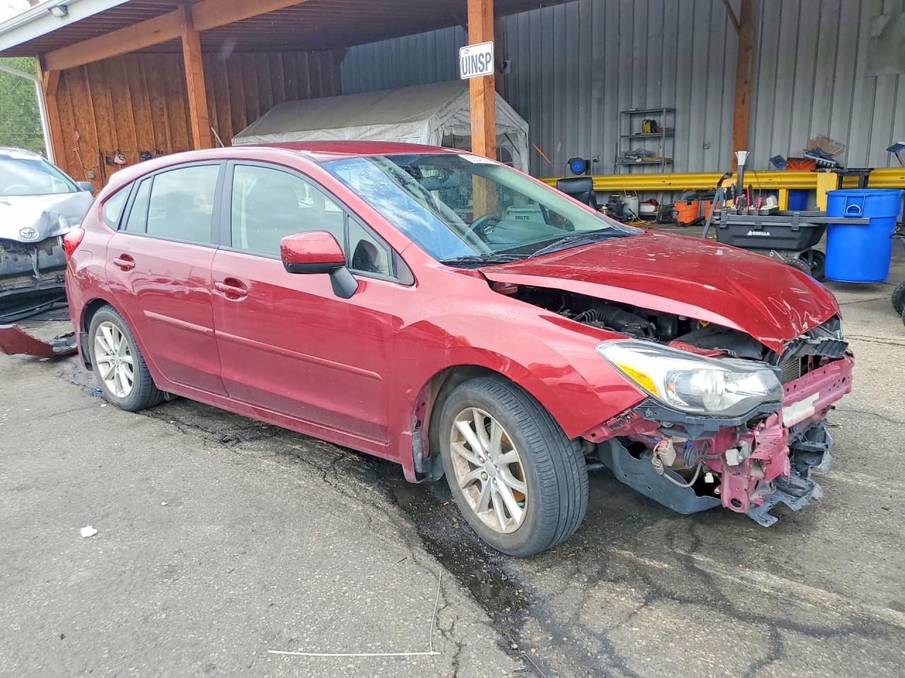 2014 Subaru Impreza Premium Maroon vin: JF1GPAC60E8312852