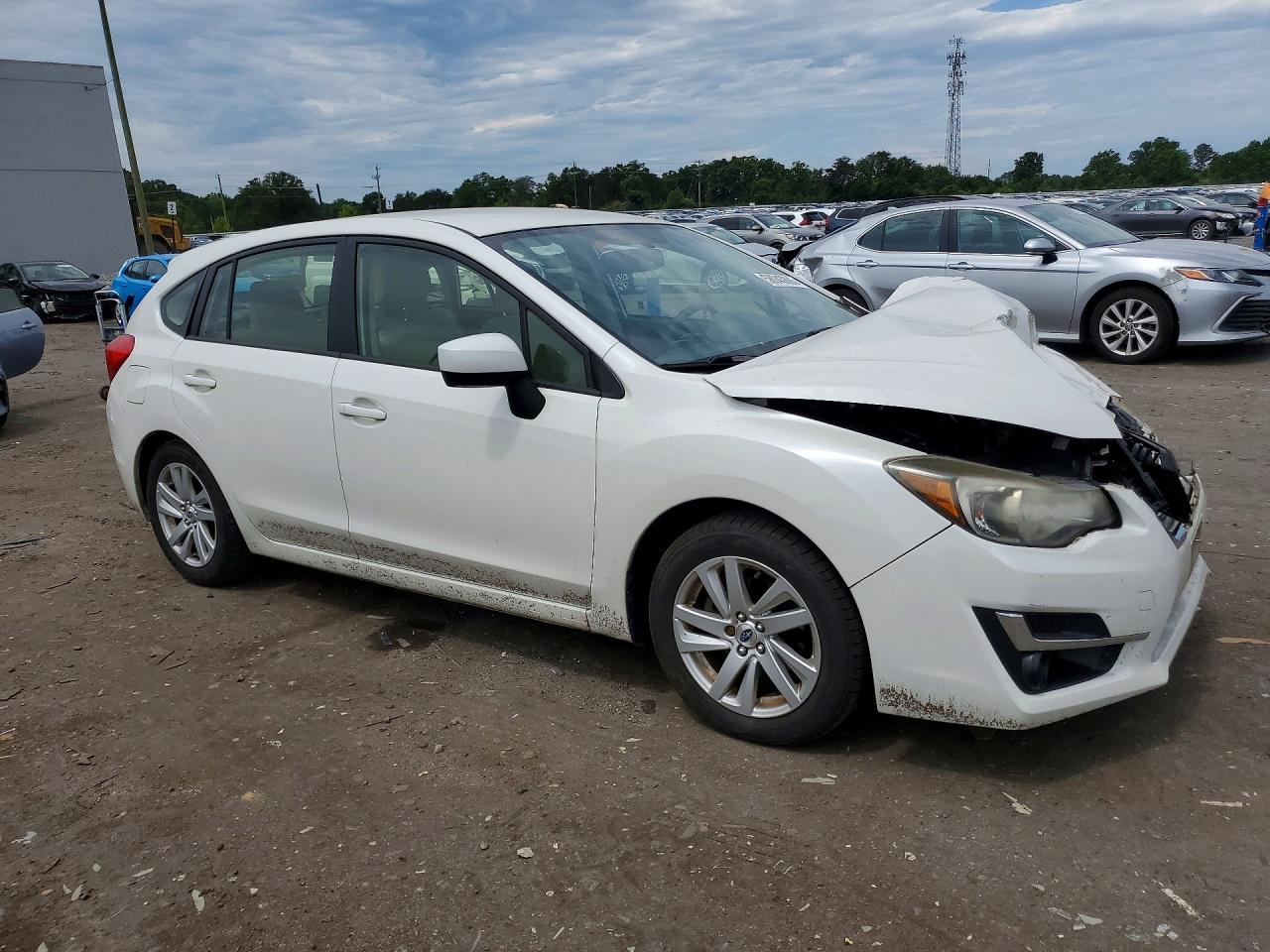 2015 Subaru Impreza Premium White vin: JF1GPAC60F8274170