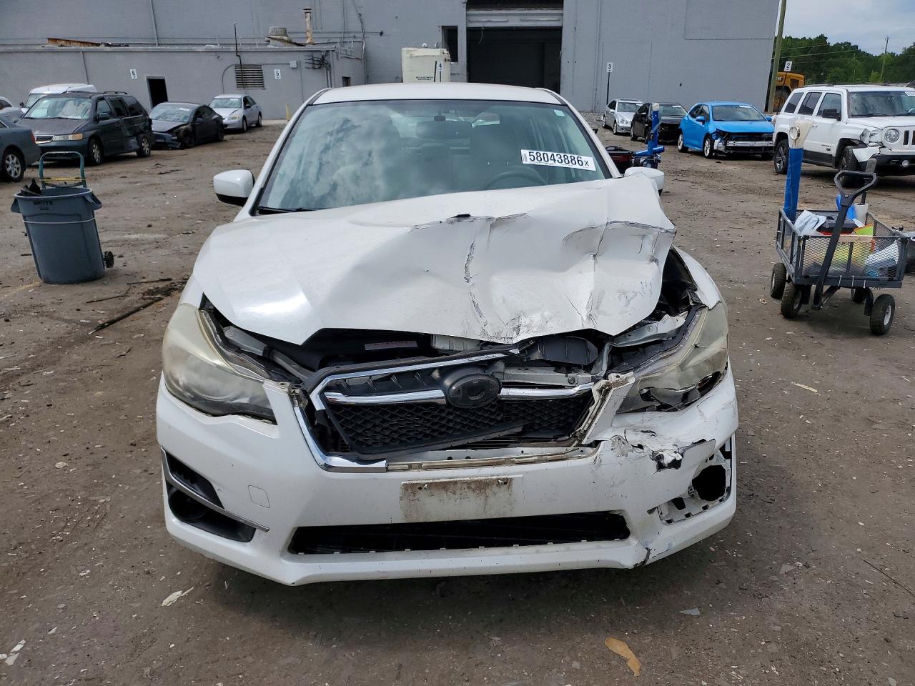2015 Subaru Impreza Premium White vin: JF1GPAC60F8274170