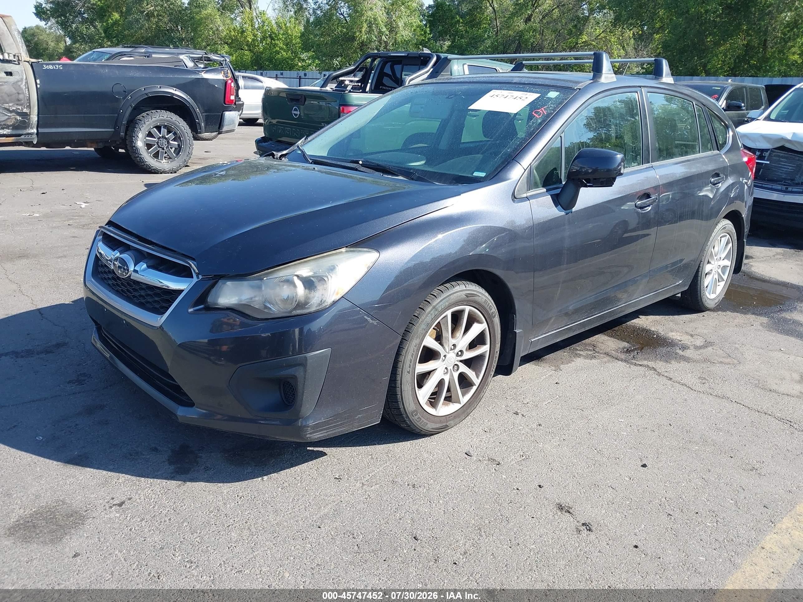 2013 Subaru Impreza 2.0i Premium Gray vin: JF1GPAC61DH204190
