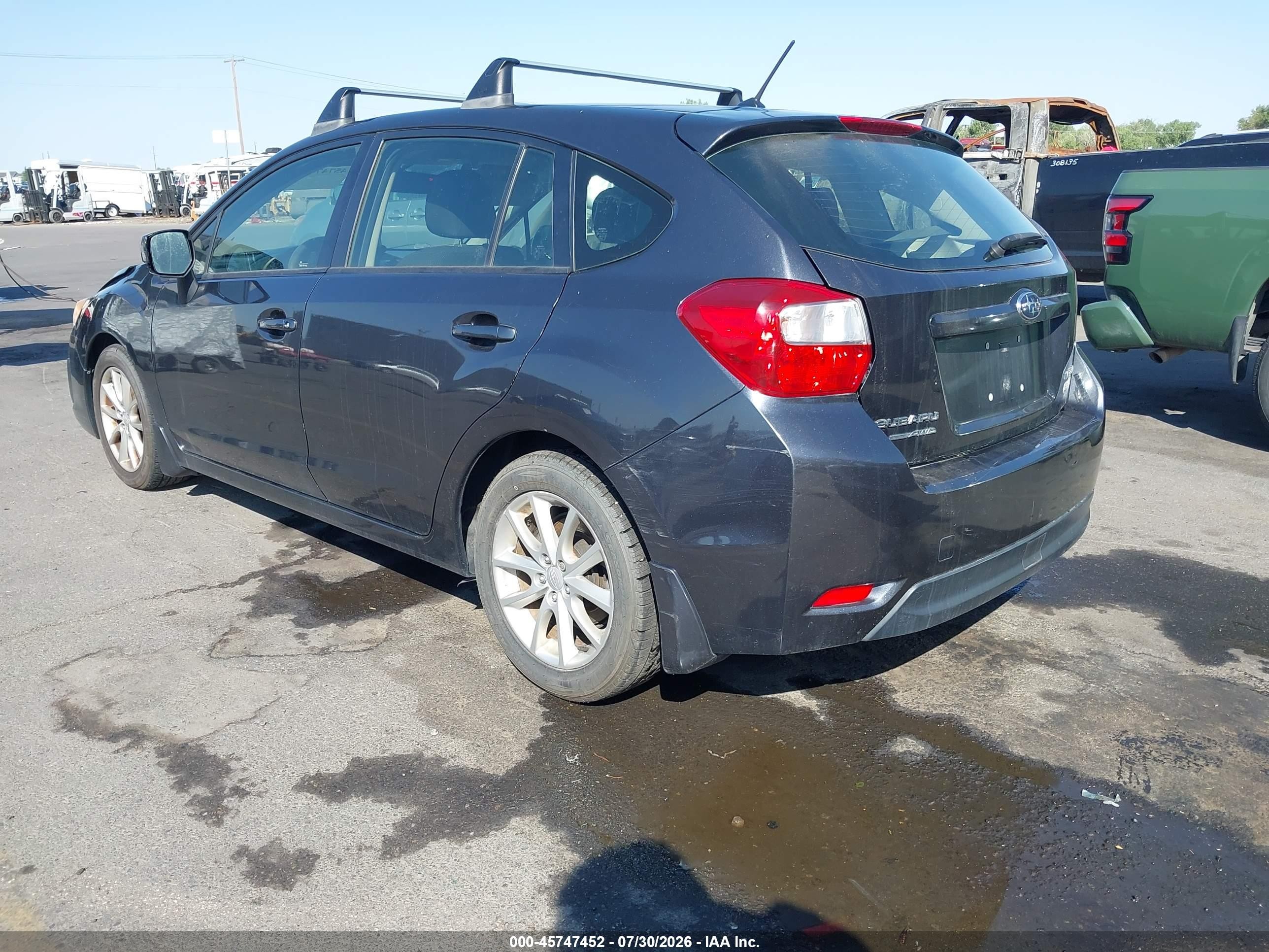 2013 Subaru Impreza 2.0i Premium Gray vin: JF1GPAC61DH204190