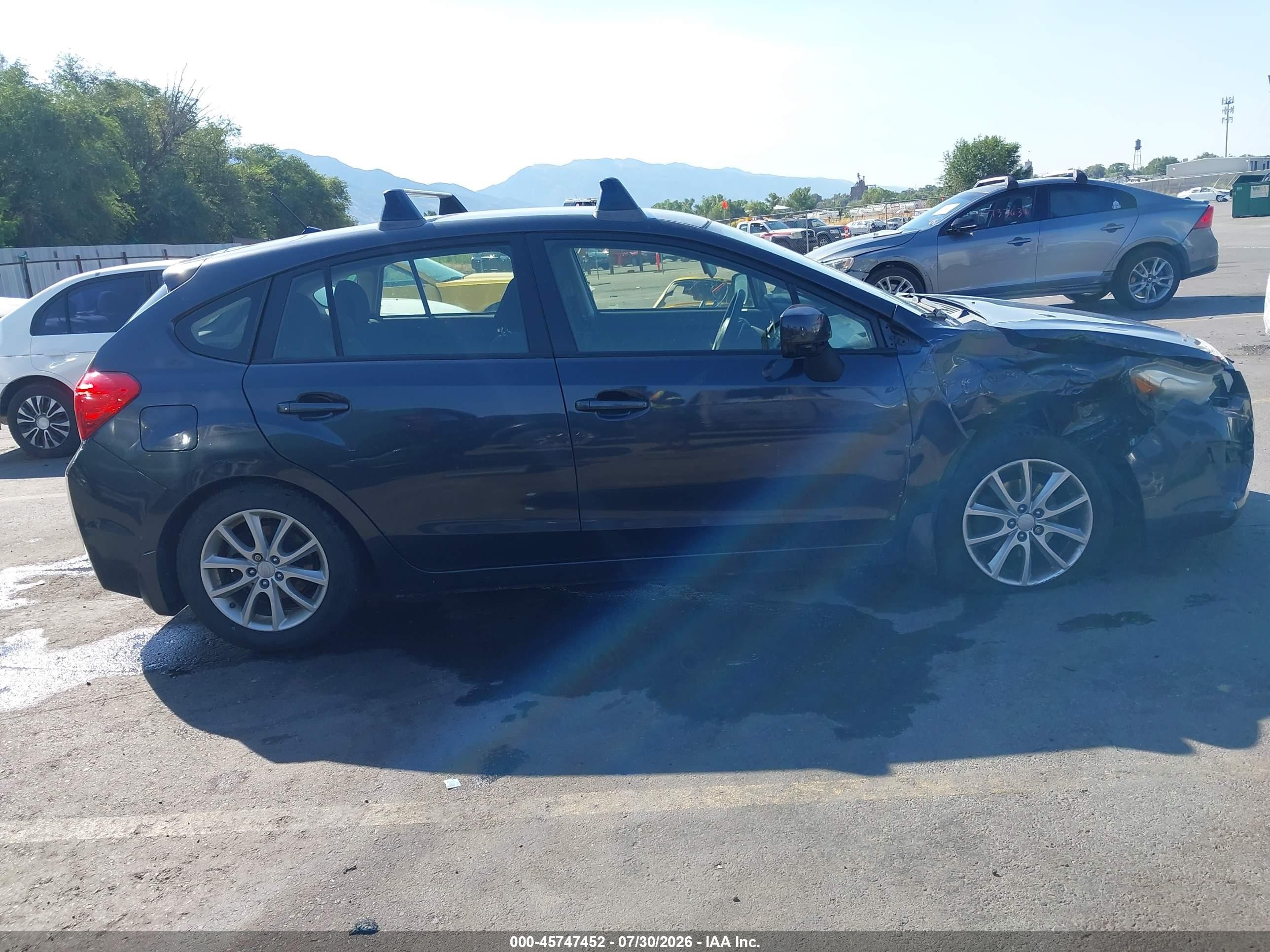 2013 Subaru Impreza 2.0i Premium Gray vin: JF1GPAC61DH204190