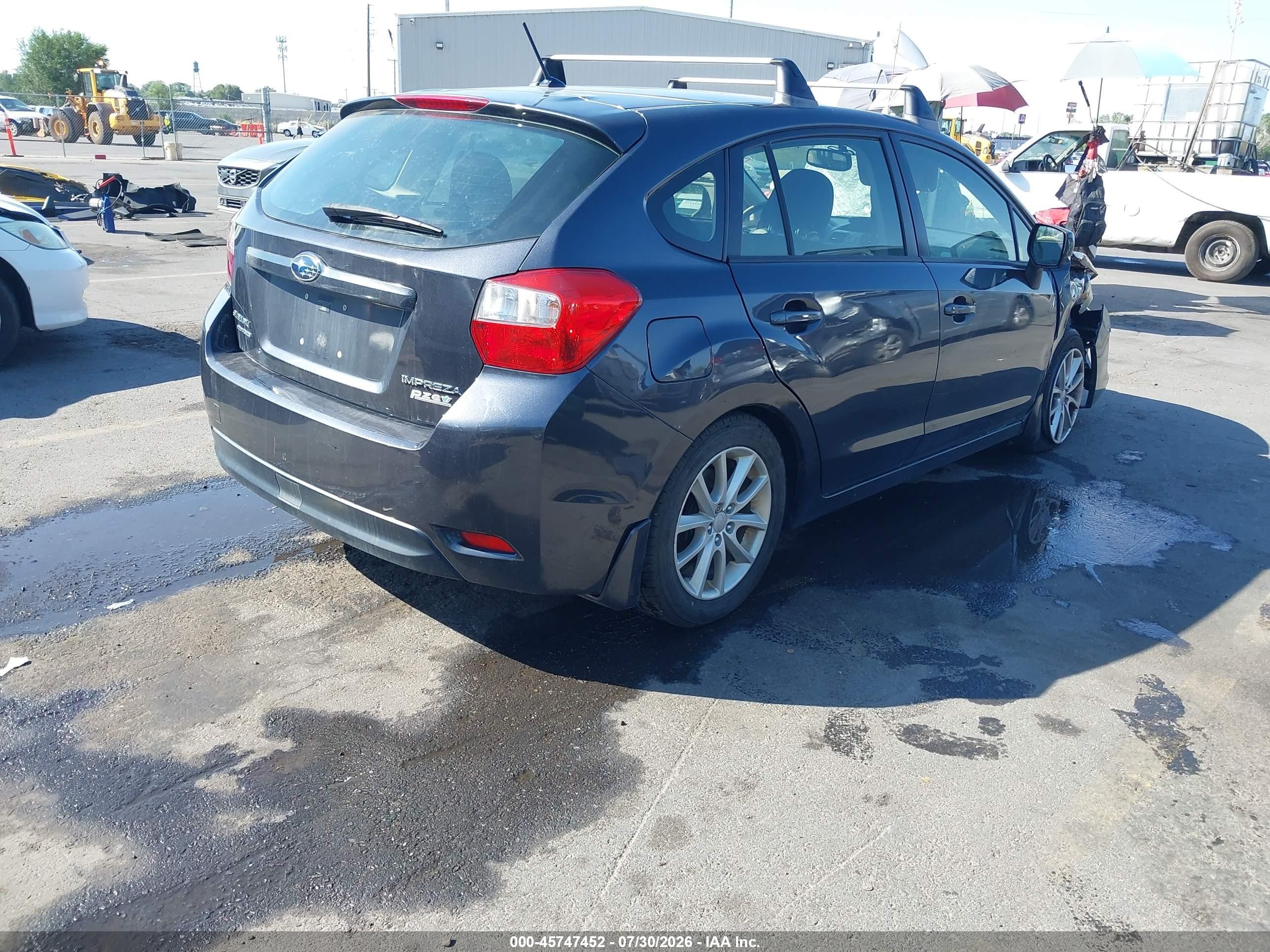 2013 Subaru Impreza 2.0i Premium Gray vin: JF1GPAC61DH204190
