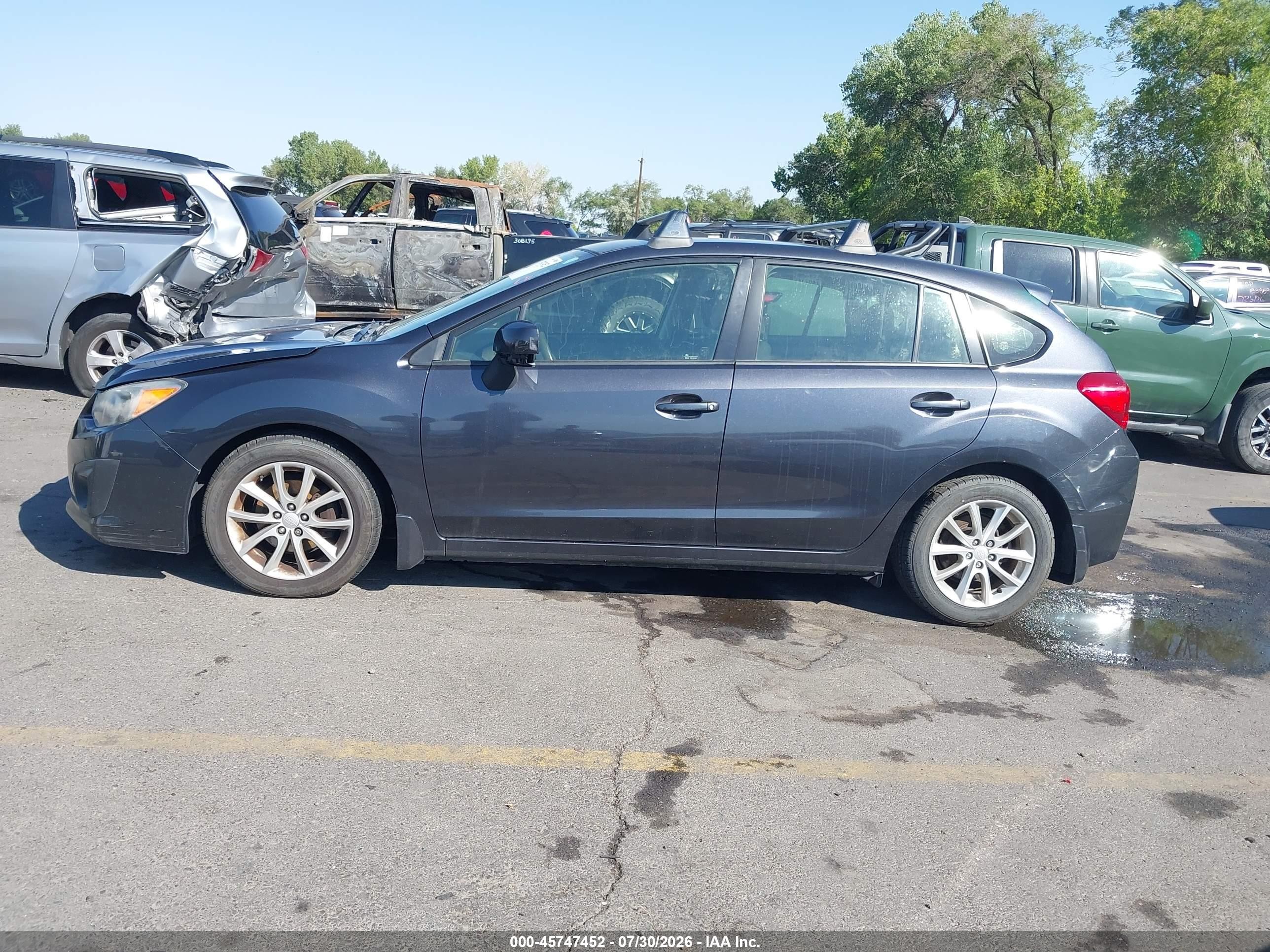 2013 Subaru Impreza 2.0i Premium Gray vin: JF1GPAC61DH204190