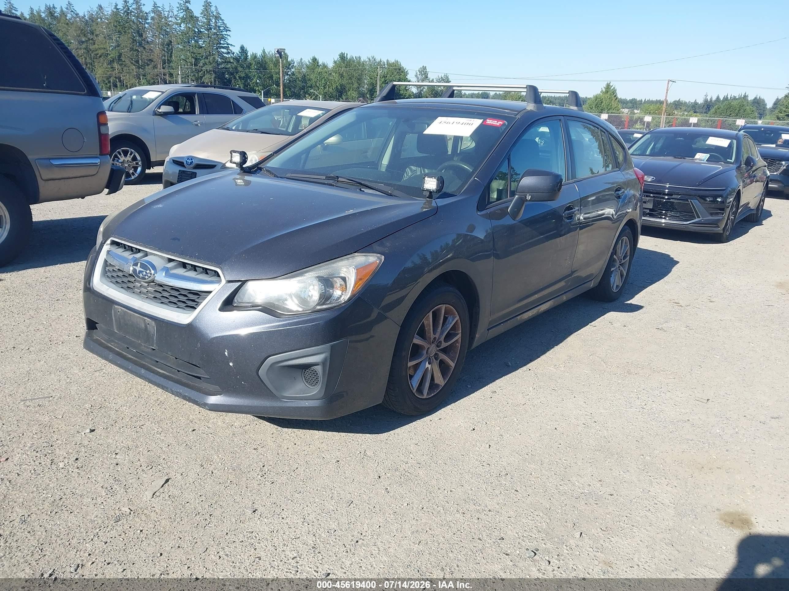 2013 Subaru Impreza 2.0i Premium Gray vin: JF1GPAC61DH815983