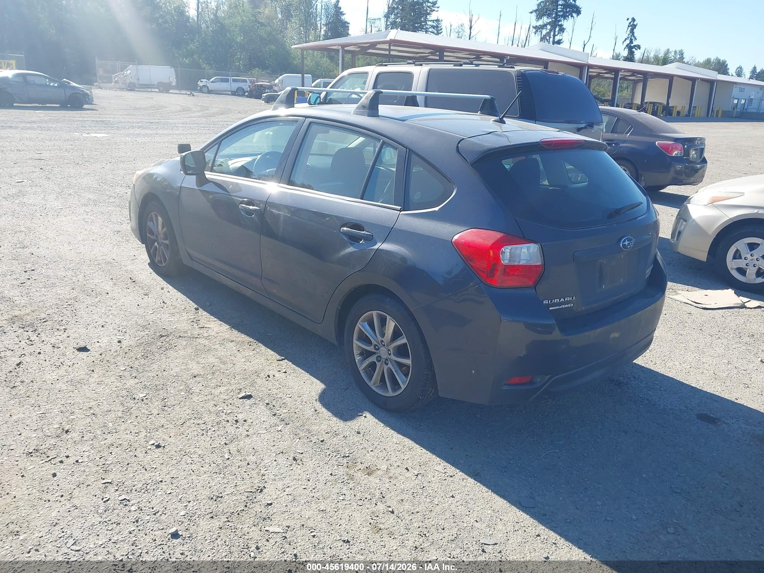 2013 Subaru Impreza 2.0i Premium Gray vin: JF1GPAC61DH815983