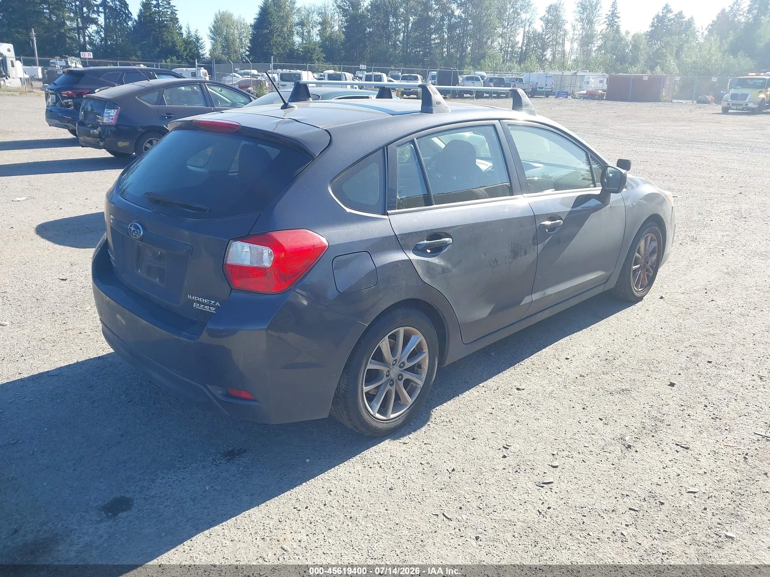 2013 Subaru Impreza 2.0i Premium Gray vin: JF1GPAC61DH815983