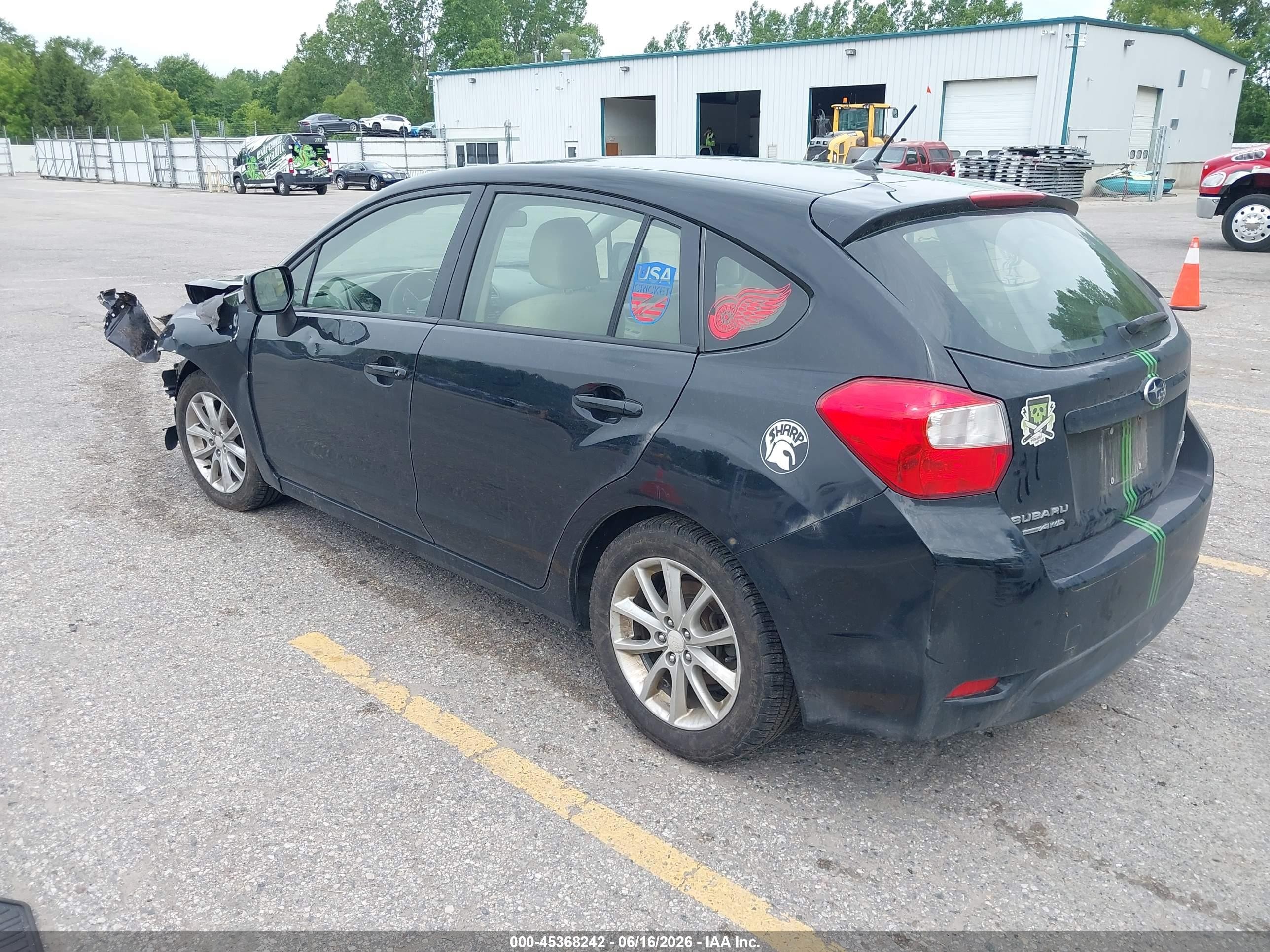 2014 Subaru Impreza 2.0i Premium Black vin: JF1GPAC61E8313234