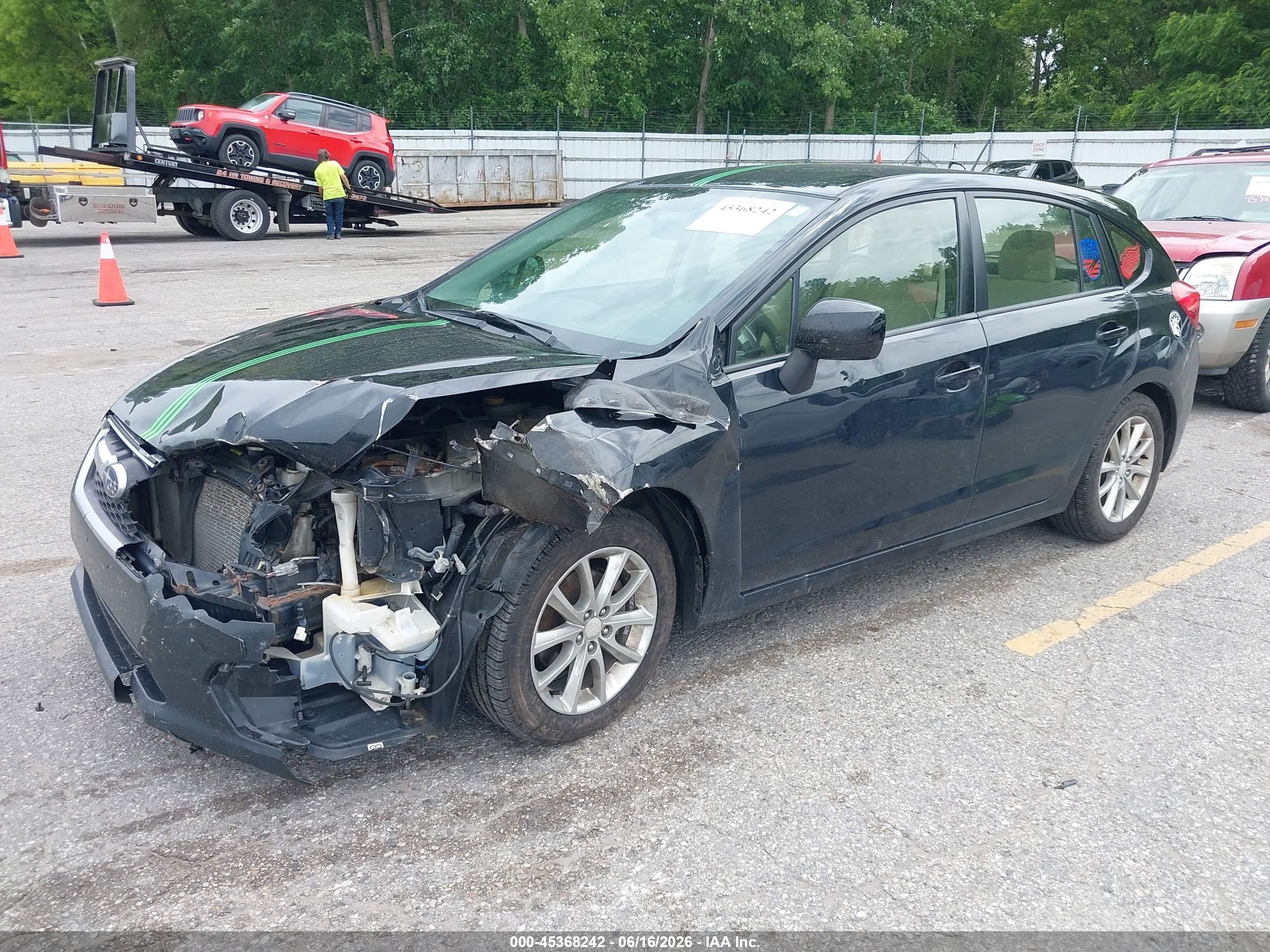 2014 Subaru Impreza 2.0i Premium Black vin: JF1GPAC61E8313234
