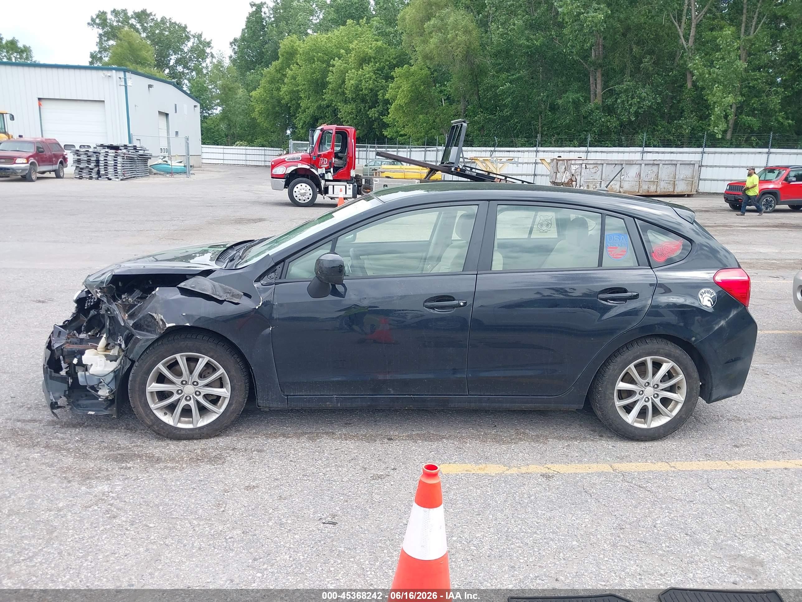 2014 Subaru Impreza 2.0i Premium Black vin: JF1GPAC61E8313234