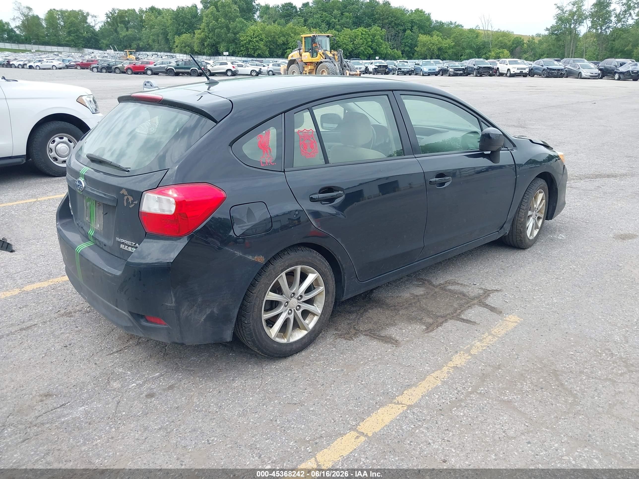 2014 Subaru Impreza 2.0i Premium Black vin: JF1GPAC61E8313234